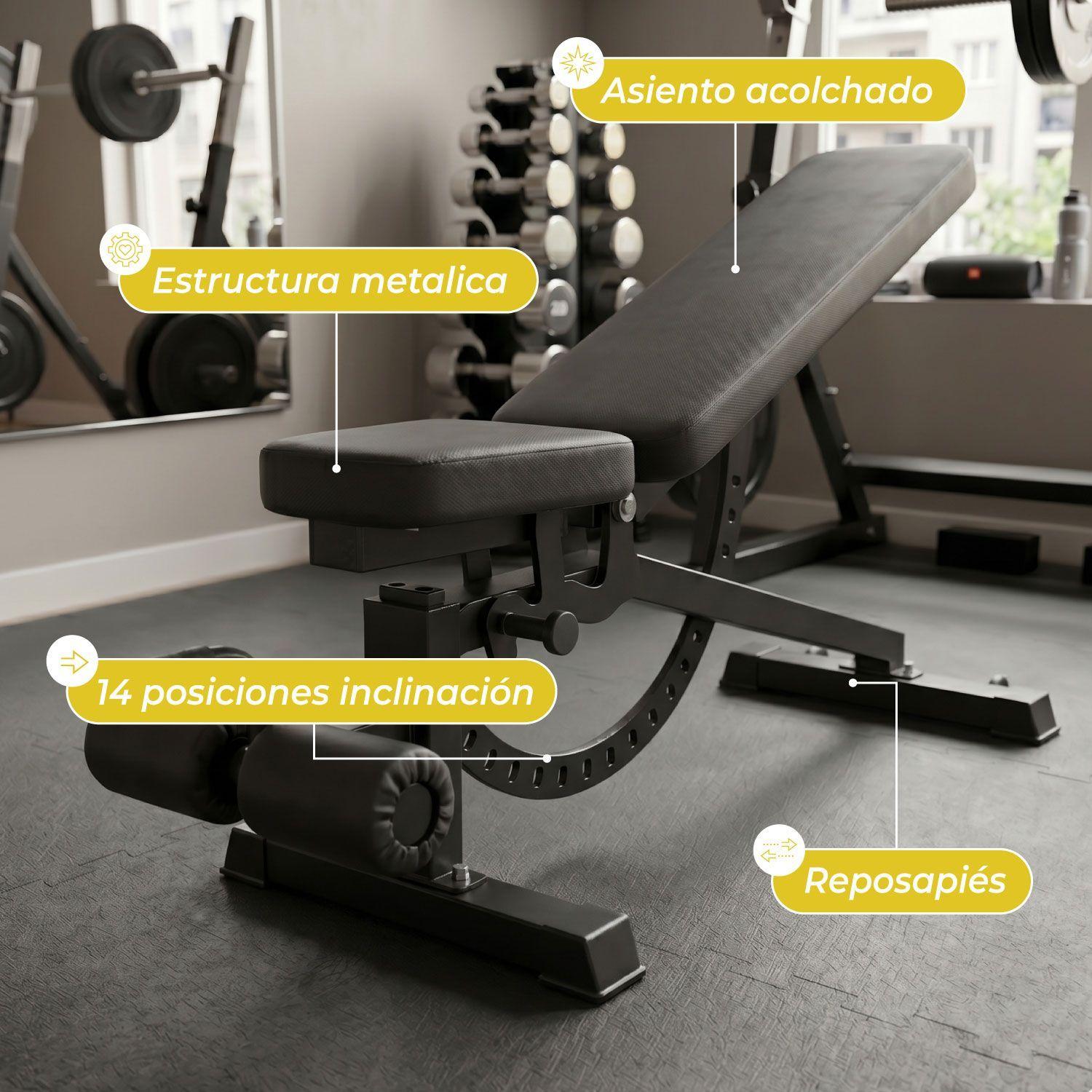 Press banca Abdominal Inclinable Declinable Multifuncional -7