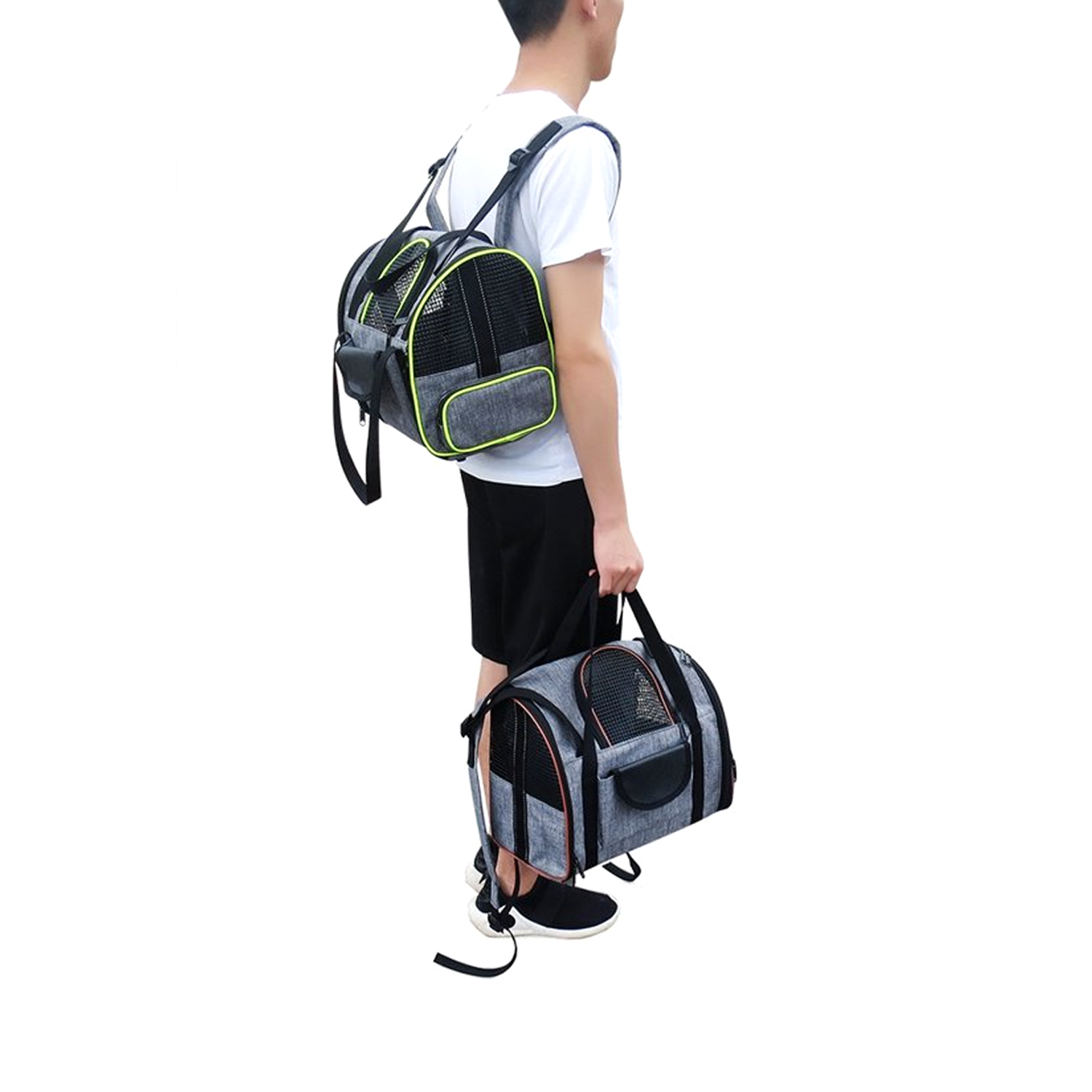Bolso Transportador Mascotas Perro Gato Respirable-6