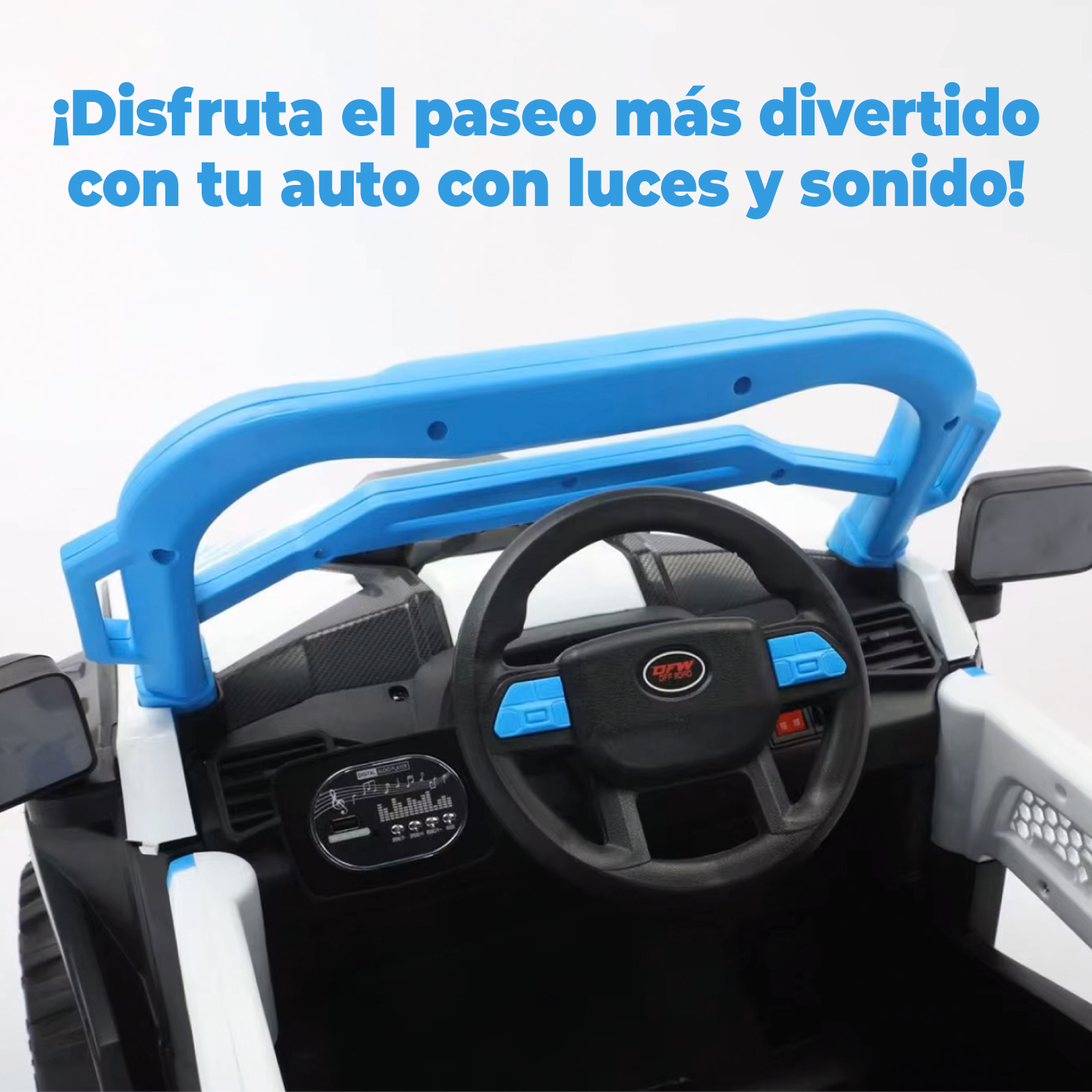 Jeep Eléctrico Infantil Con Control Luces Led Y Sonido-5