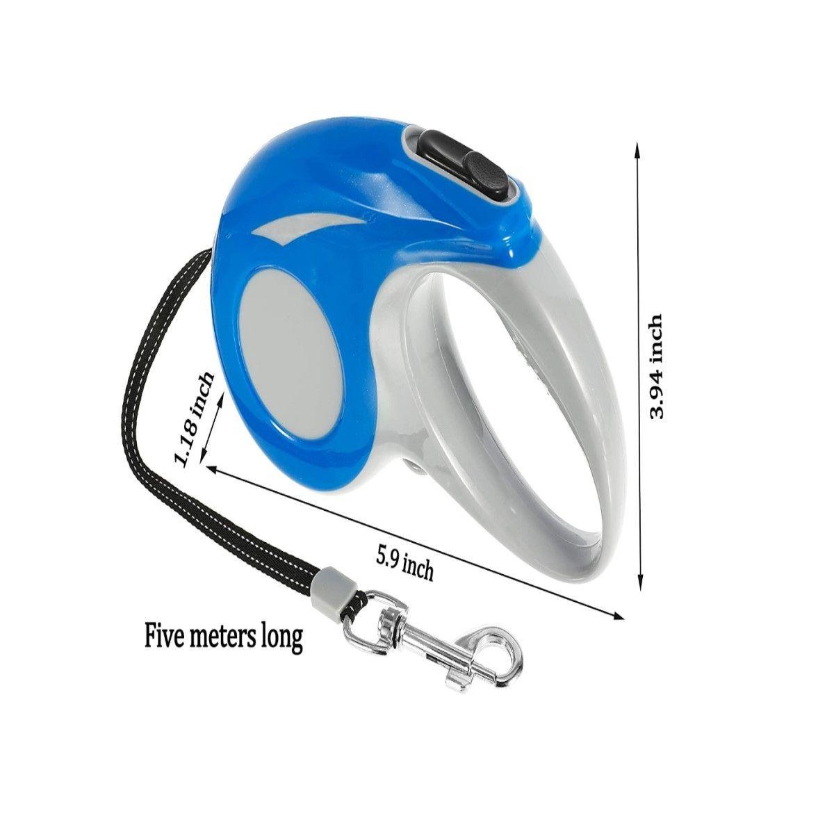 Correa Retractil Flexible 5 Metros Azul-2