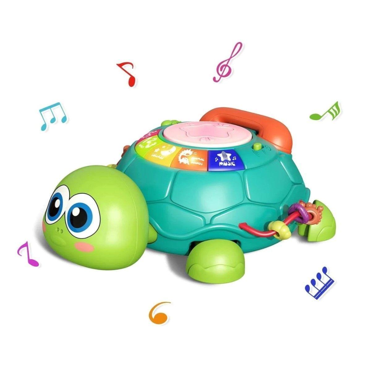 Tortuga Musical Juguete Bebe 6 en 1 Didactico con Luces-0