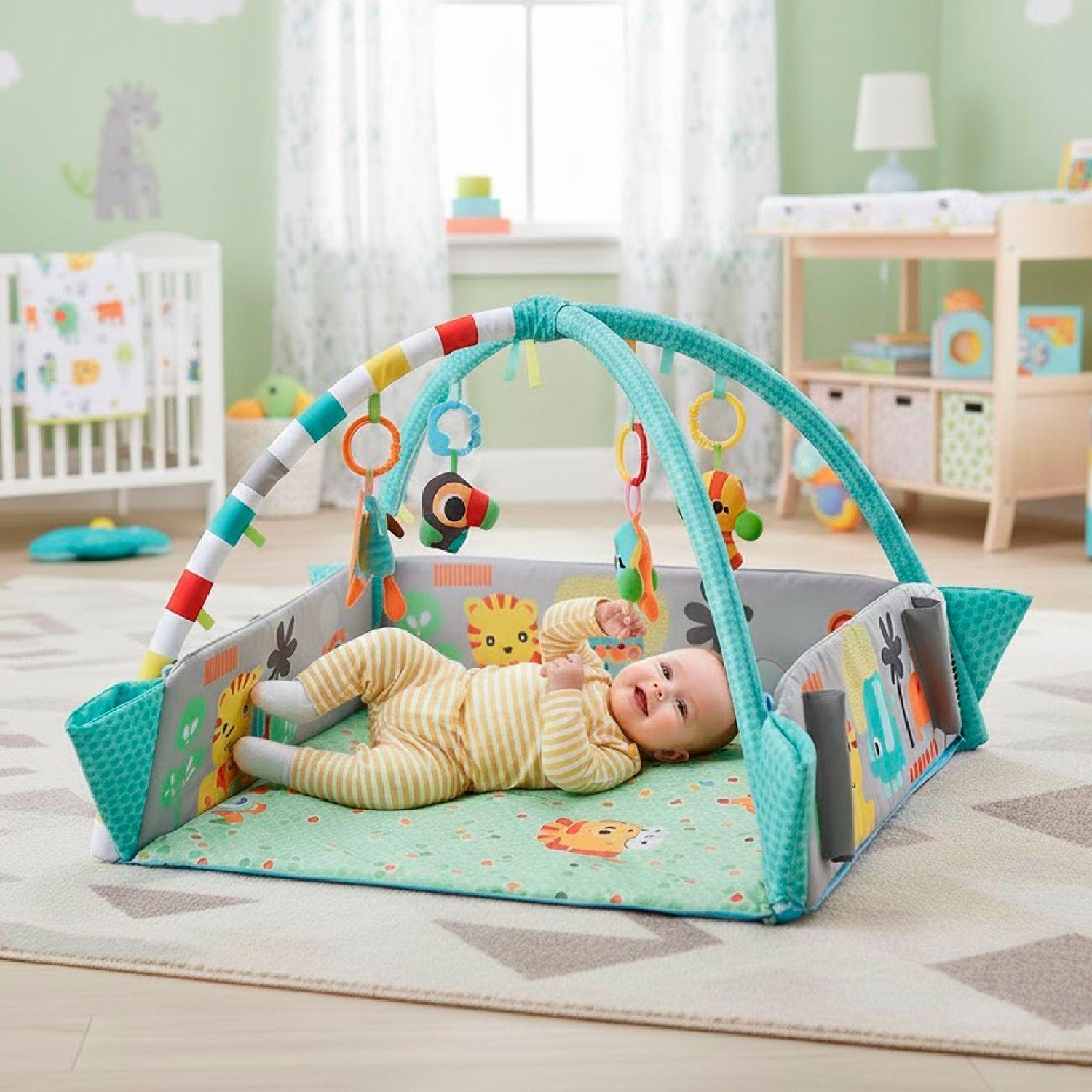 Gimnasio Cuna Alfombra de Actividades Acolchada 6 en 1-4