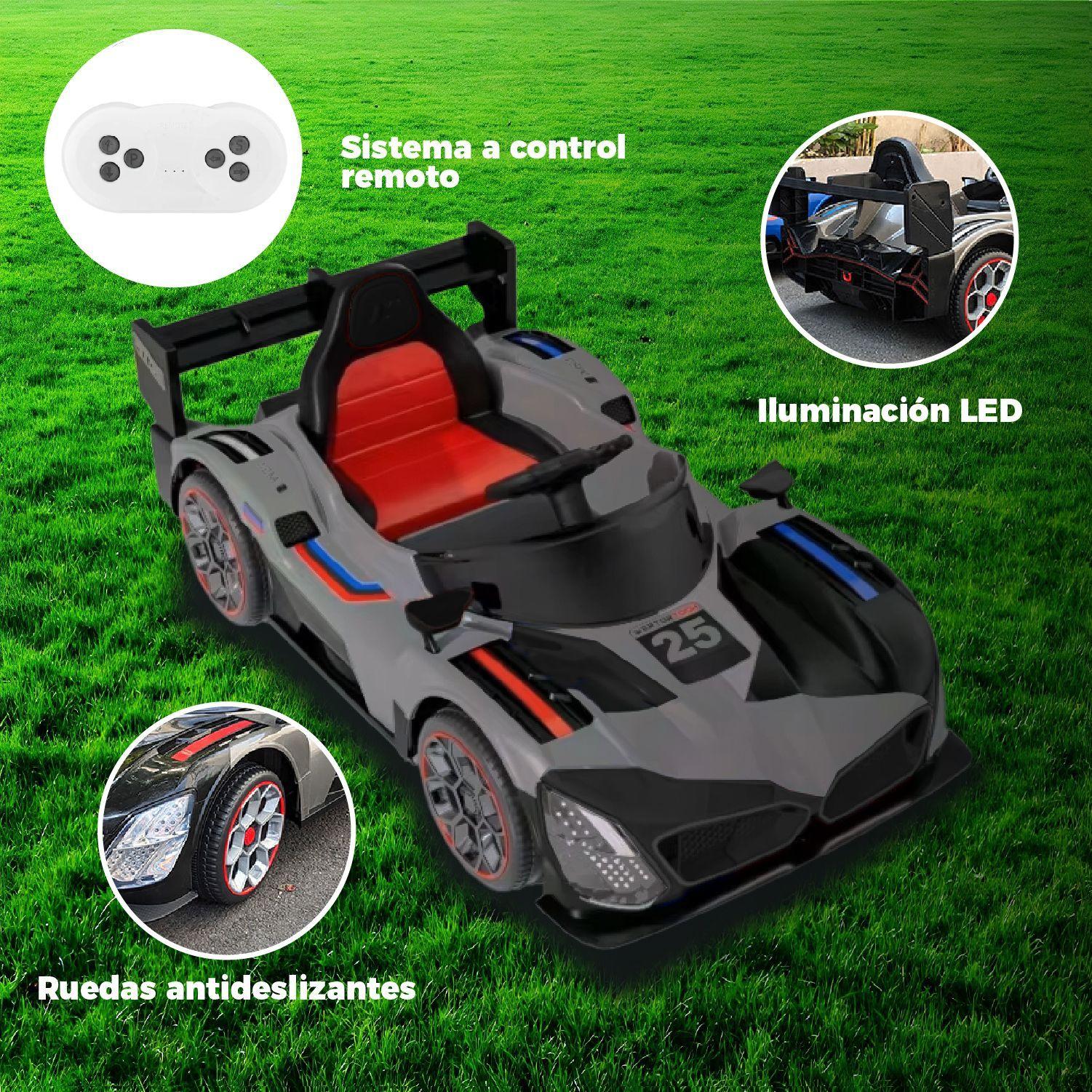 Auto Eléctrico Estilo Retro Pedales Luces LED y Sonido-3