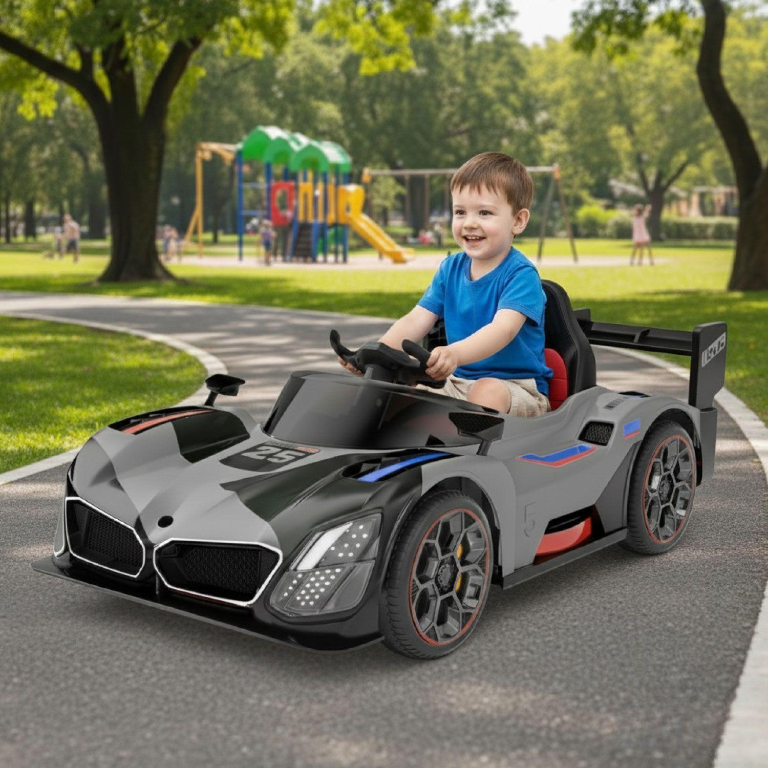 Auto Eléctrico Estilo Retro Pedales Luces LED y Sonido-4