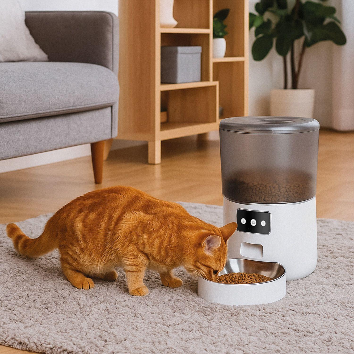 Dispensador Automatico Comida Mascotas 4 lts. Wifi-6
