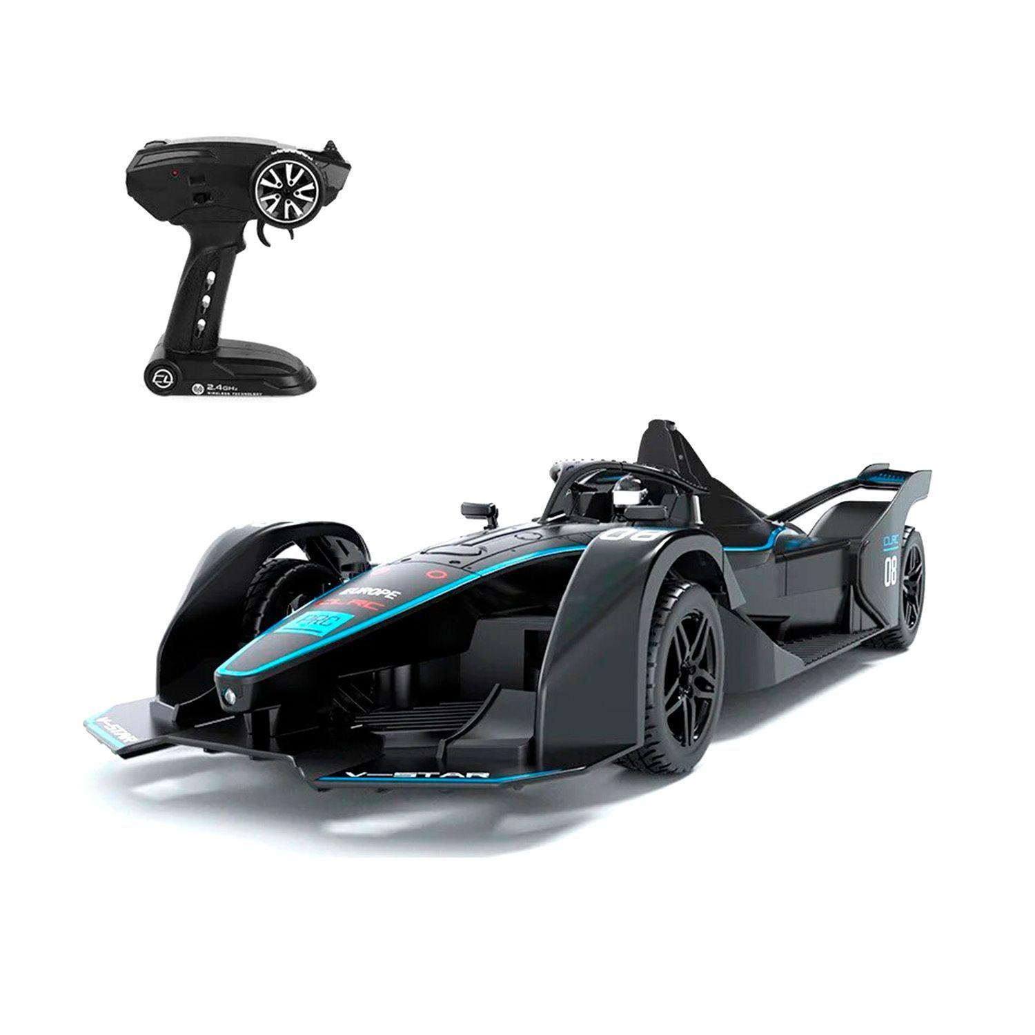 Auto De Carreras F1 Escala A Control Remoto Celeste-2
