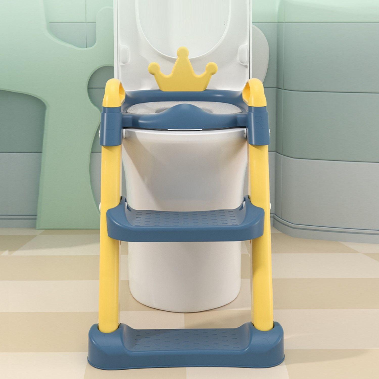 Escalera Asiento Adaptador De Baño Pelela Niños Amarillo-2