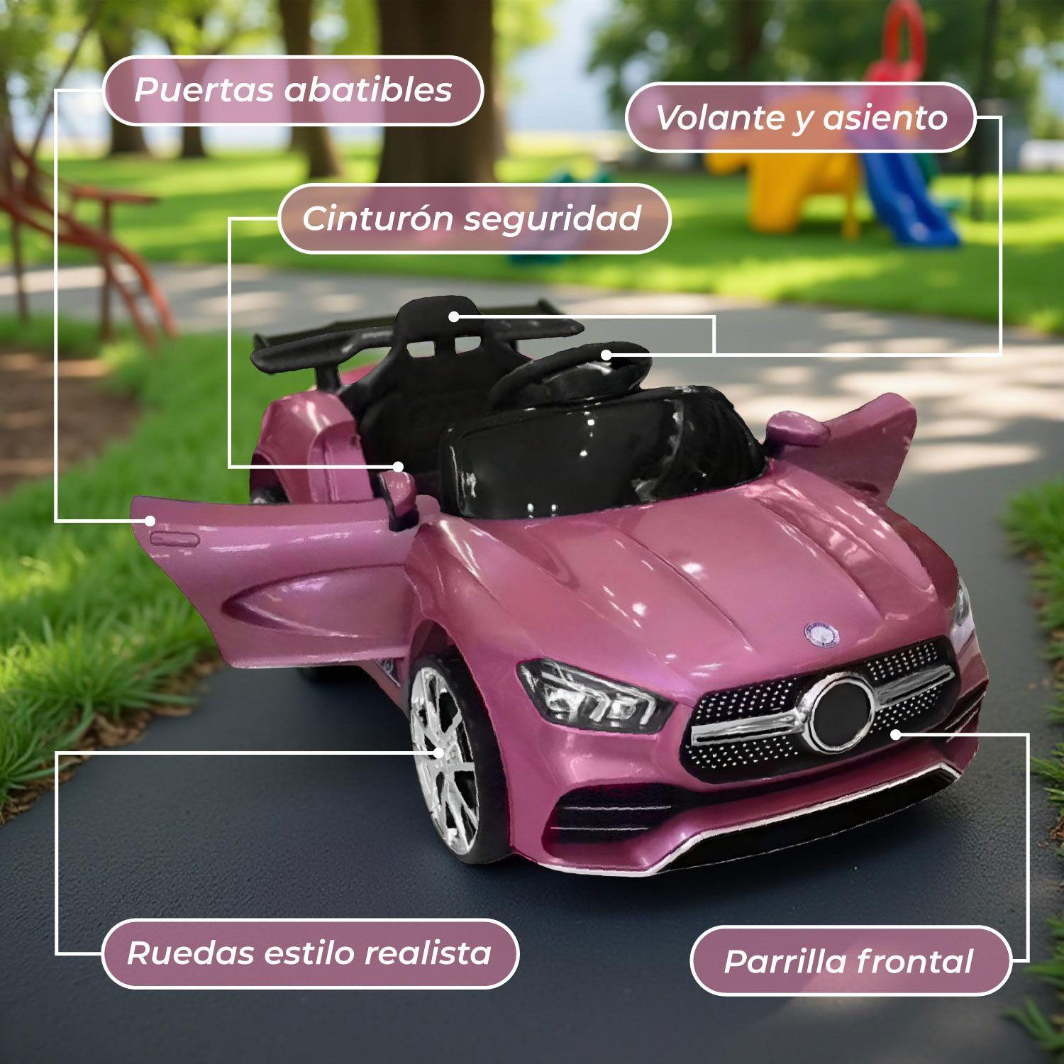 Auto Eléctrico Mercedes Con Control Remoto, Luces Y Sonido.-5