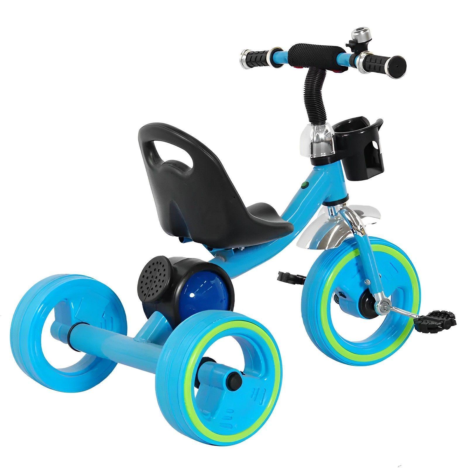 Triciclo Led Musical Infantil Celeste-2