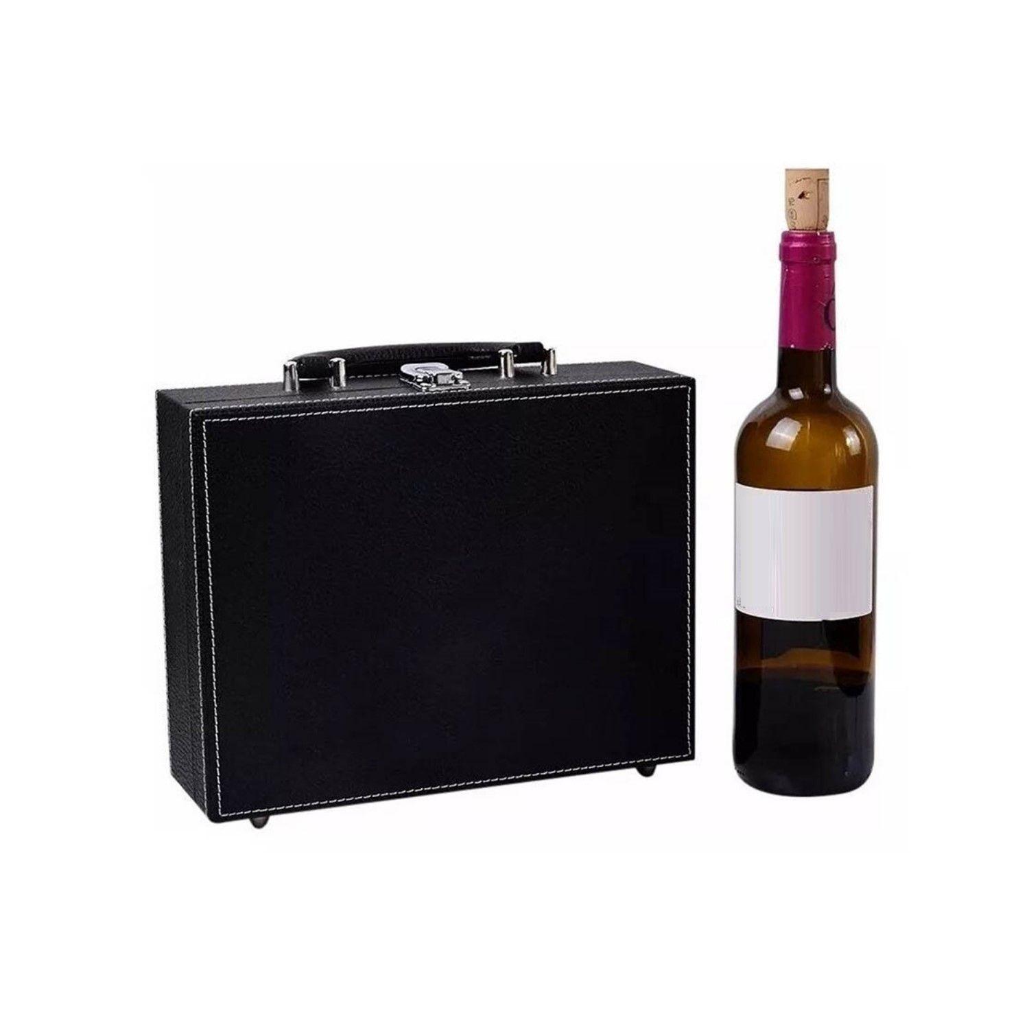 Set Maletin Descorchador De Vino Ecocuero Elegante-3