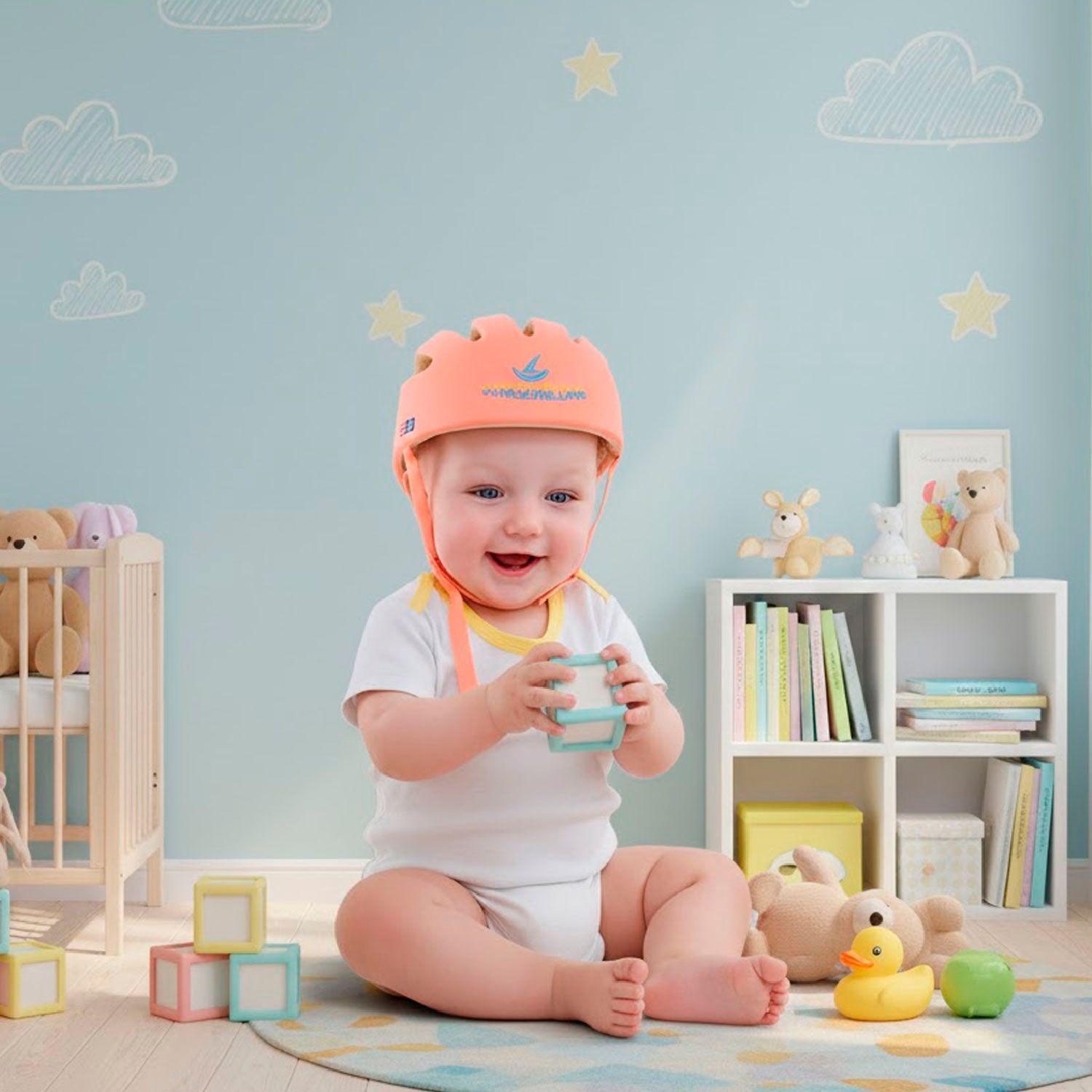 Casco Bebe Protector Antigolpe Seguridad Gateo-3