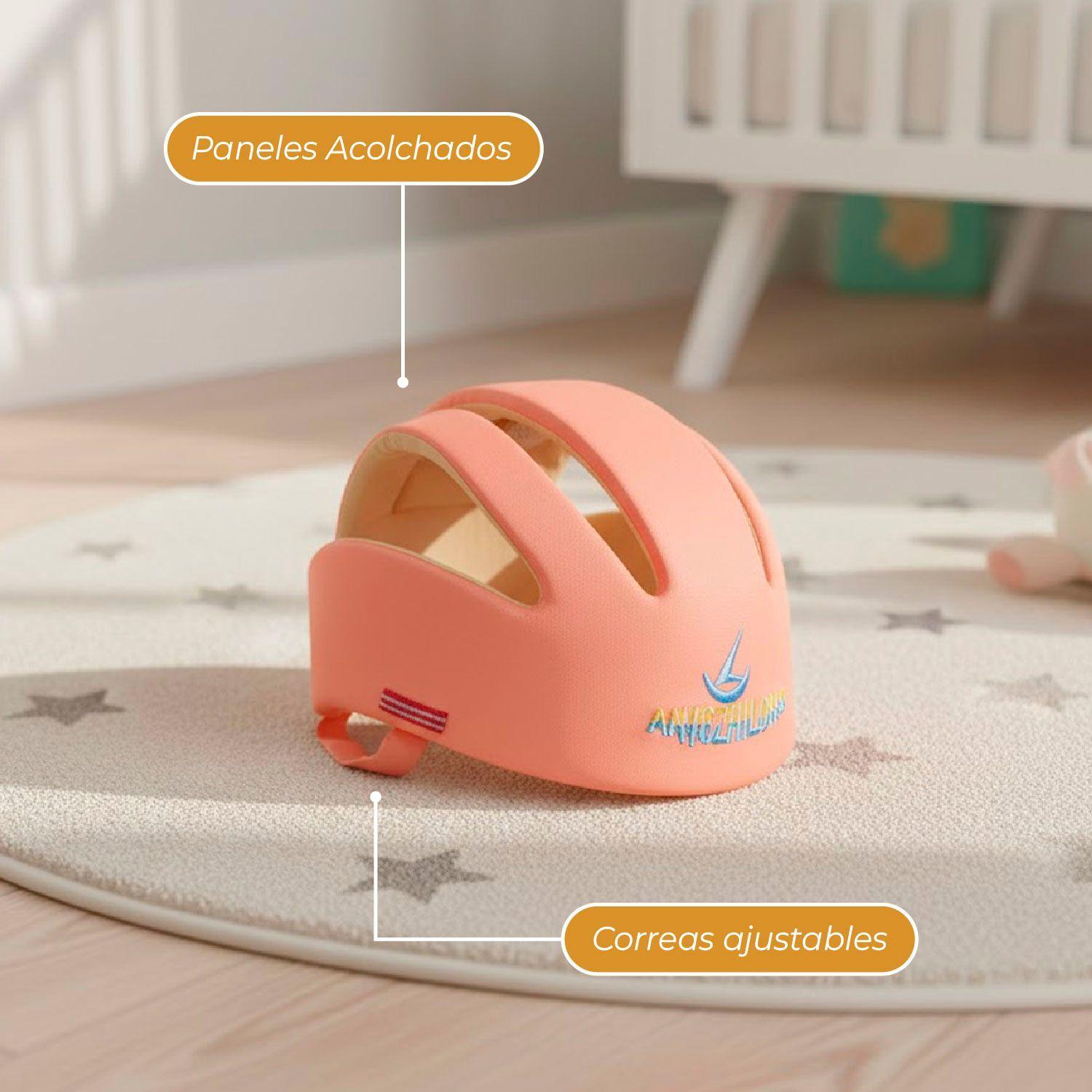 Casco Bebe Protector Antigolpe Seguridad Gateo-4