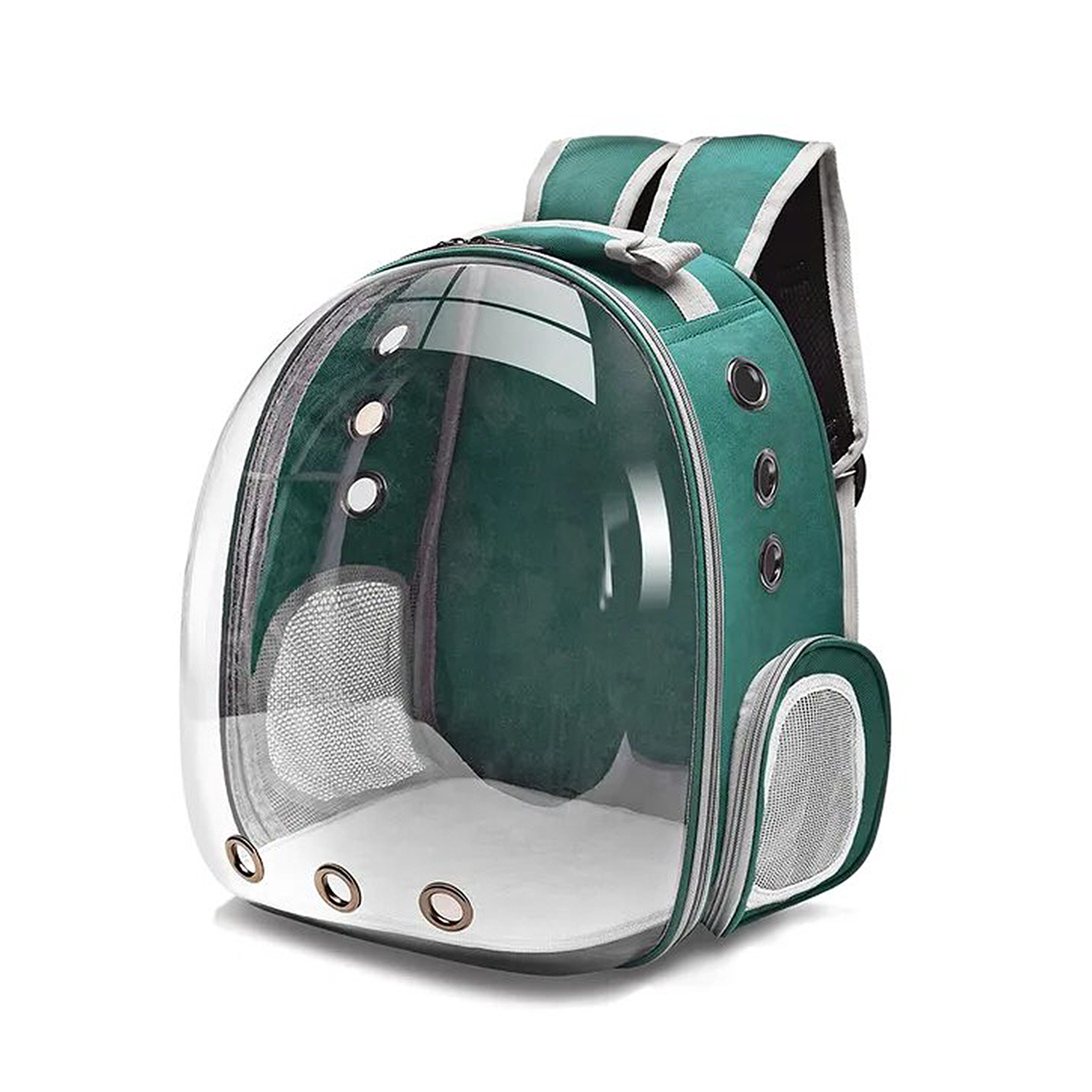 Mochila transportadora Gatos Verde-0