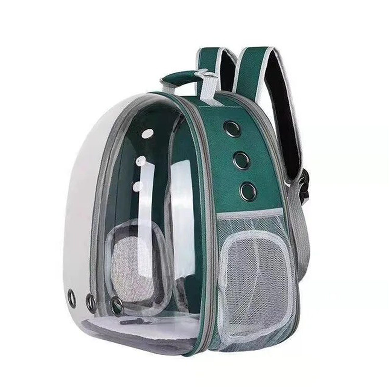 Mochila transportadora Gatos Verde-2