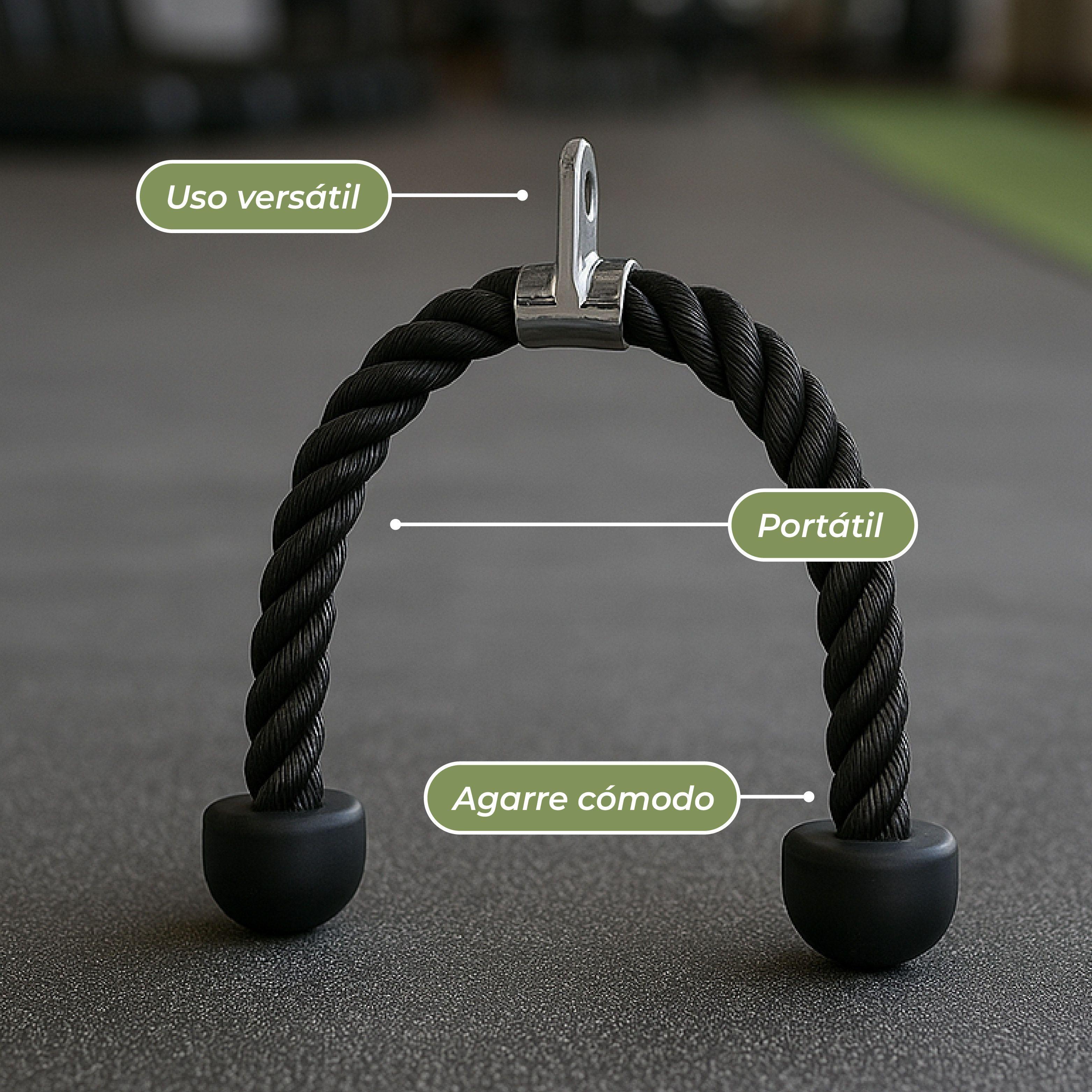 Cuerda Soga Para Tricep, Bicep, Polea, Mancuernas Gym-5