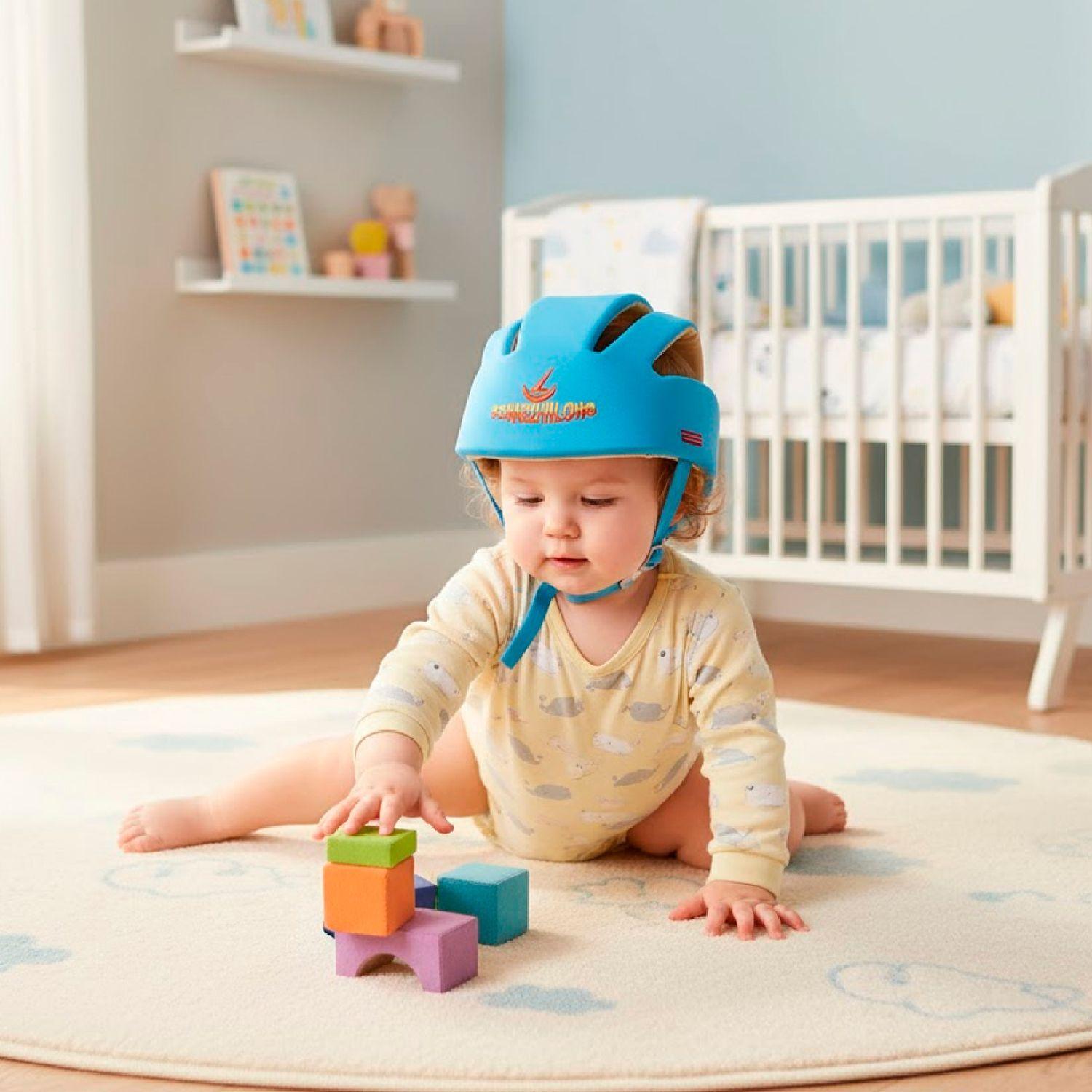 Casco Bebe Protector Antigolpe Seguridad Gateo-3