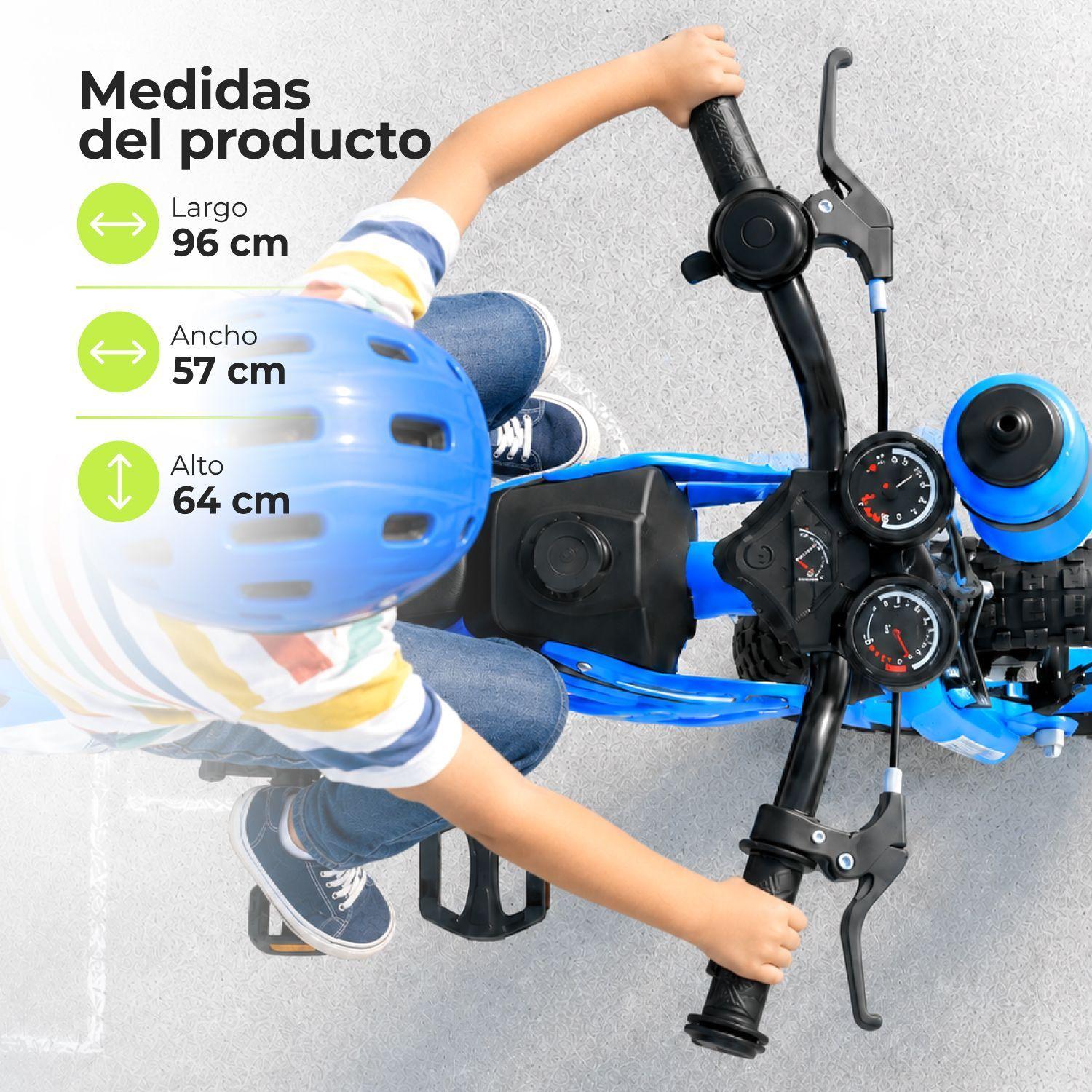 Bicicleta Aro12 Bicimoto Con Ruedas Estabilizadoras Infantil Azul-2