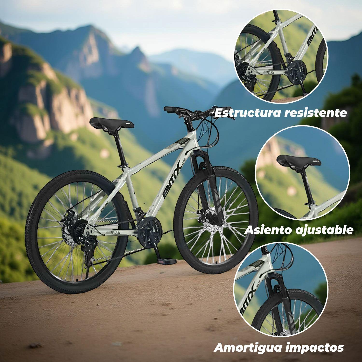 Bicicleta Aro 26 de Montaña Mtb Bitix Silver-3