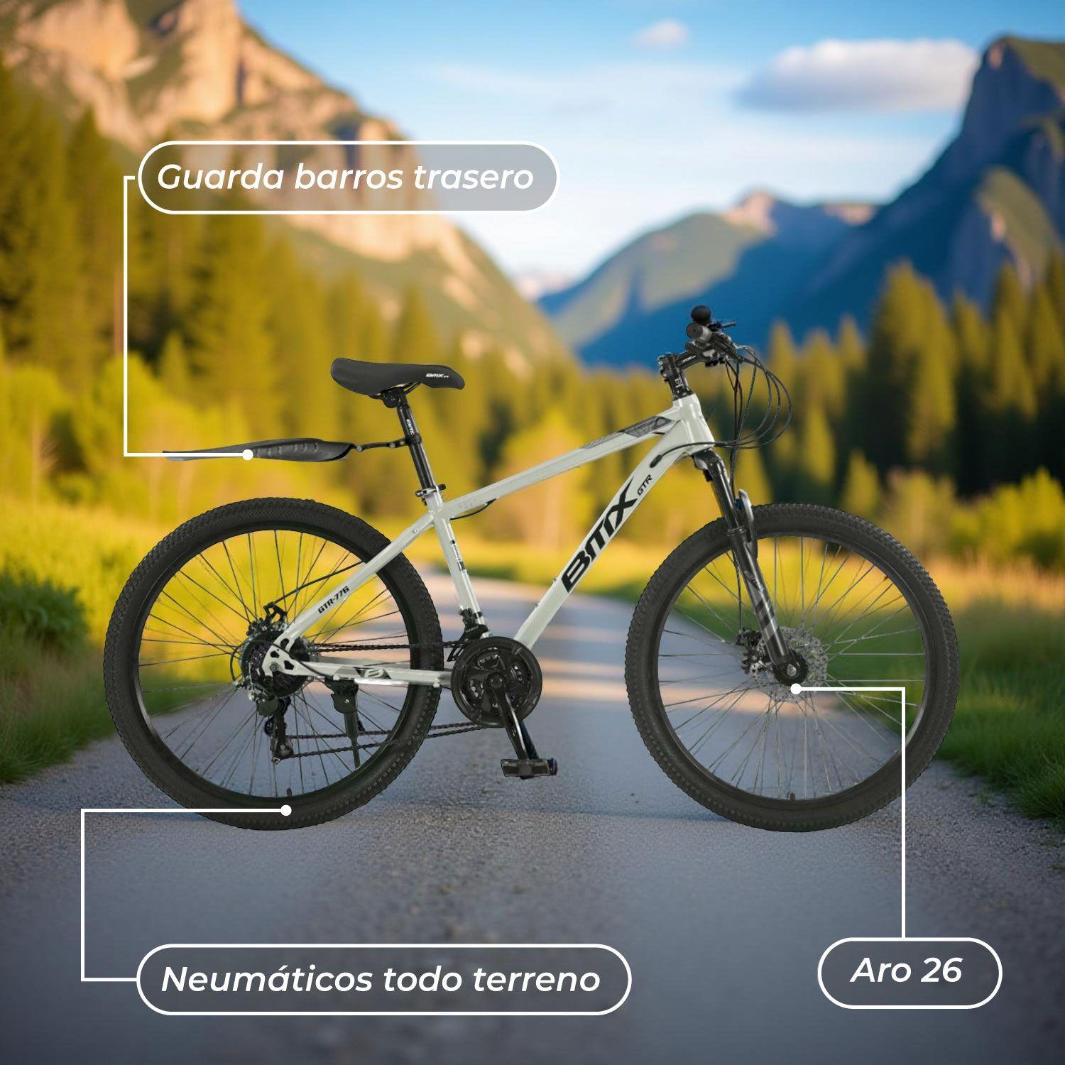 Bicicleta Aro 26 de Montaña Mtb Bitix Silver-5