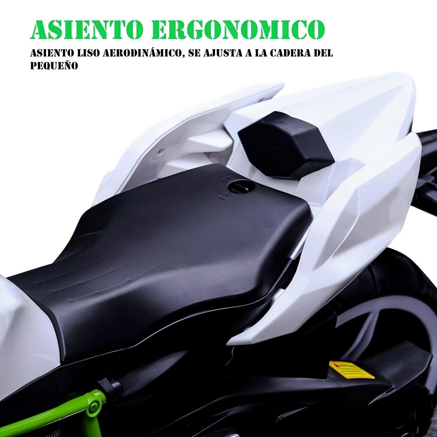 Moto Electrica Niños Alta Gama Luces Led Y Sonido Blanco-2