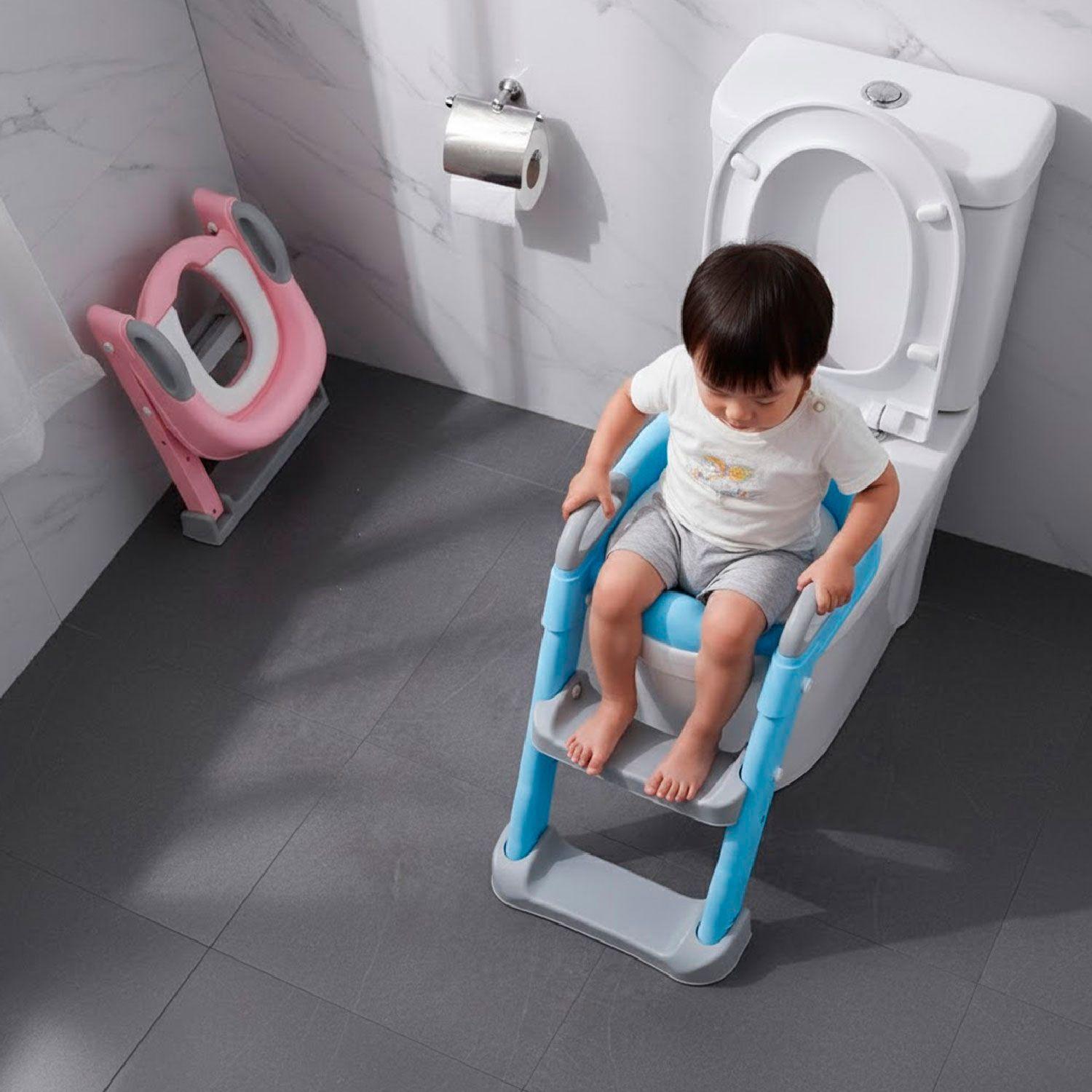 Asiento Adaptador De Baño Escalera Pelela Celeste-3
