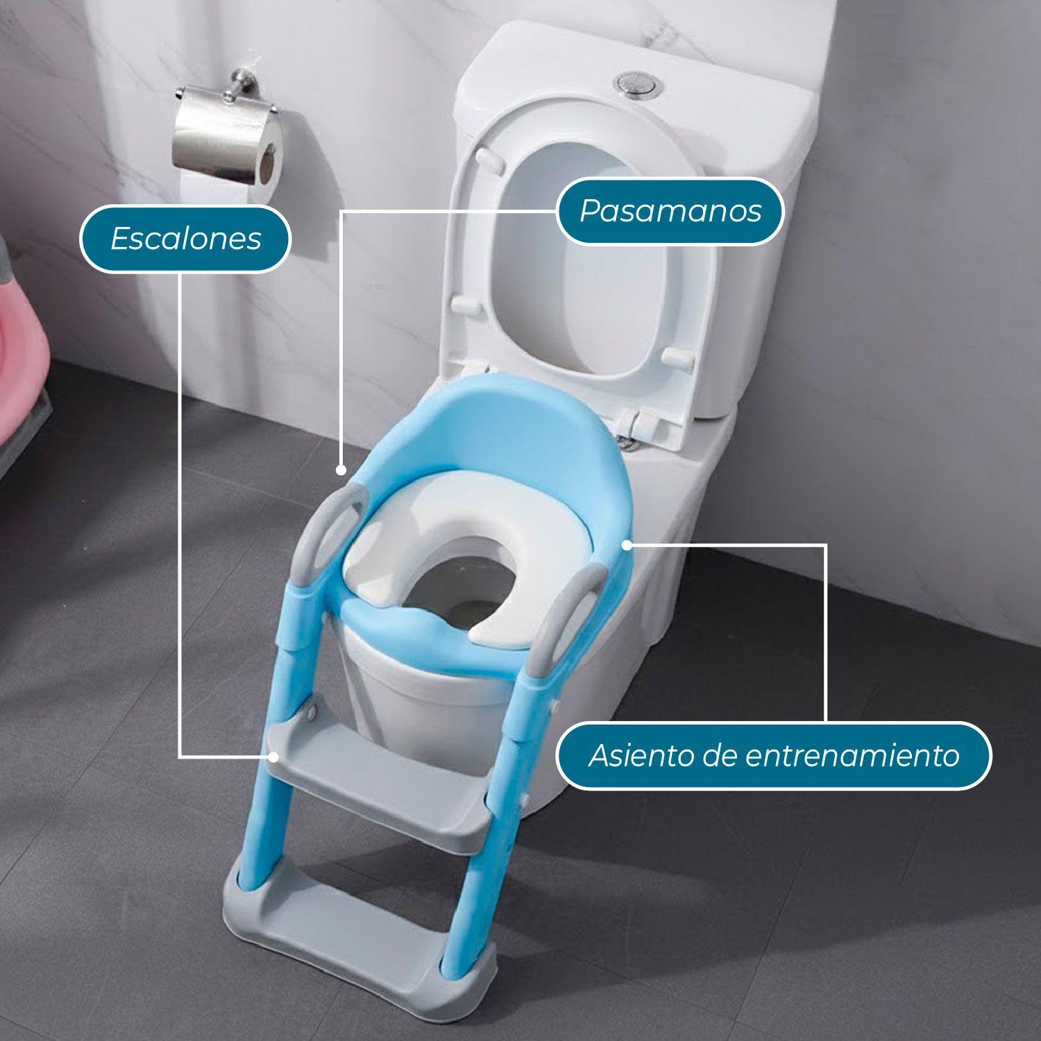 Asiento Adaptador De Baño Escalera Pelela Celeste-4