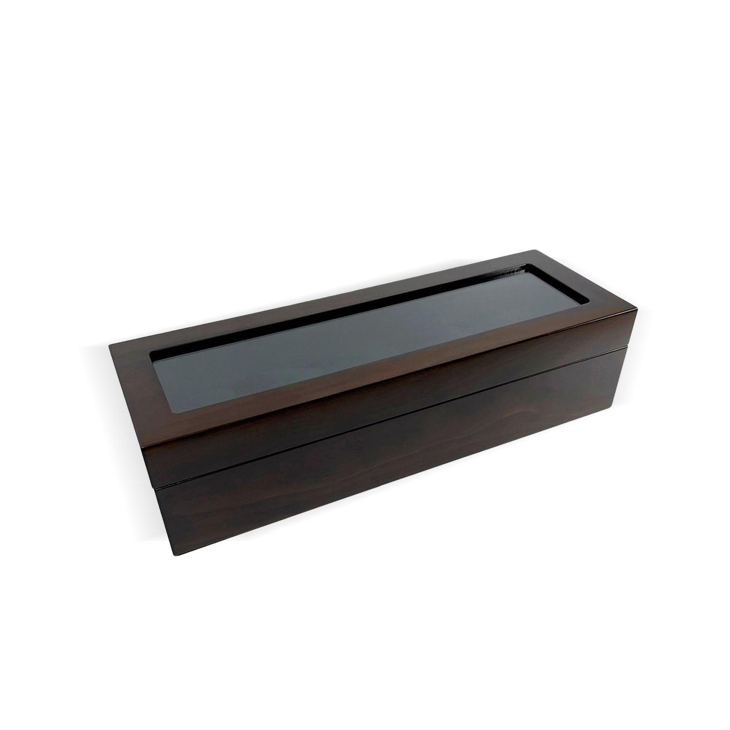 Caja Estuche Organizador 5 Relojes Madera de Lujo-1