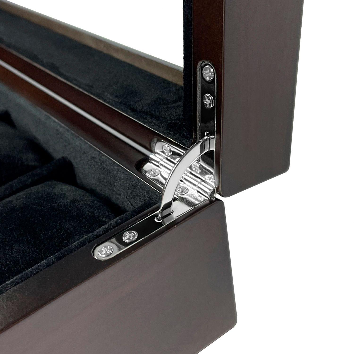 Caja Estuche Organizador 5 Relojes Madera de Lujo-3