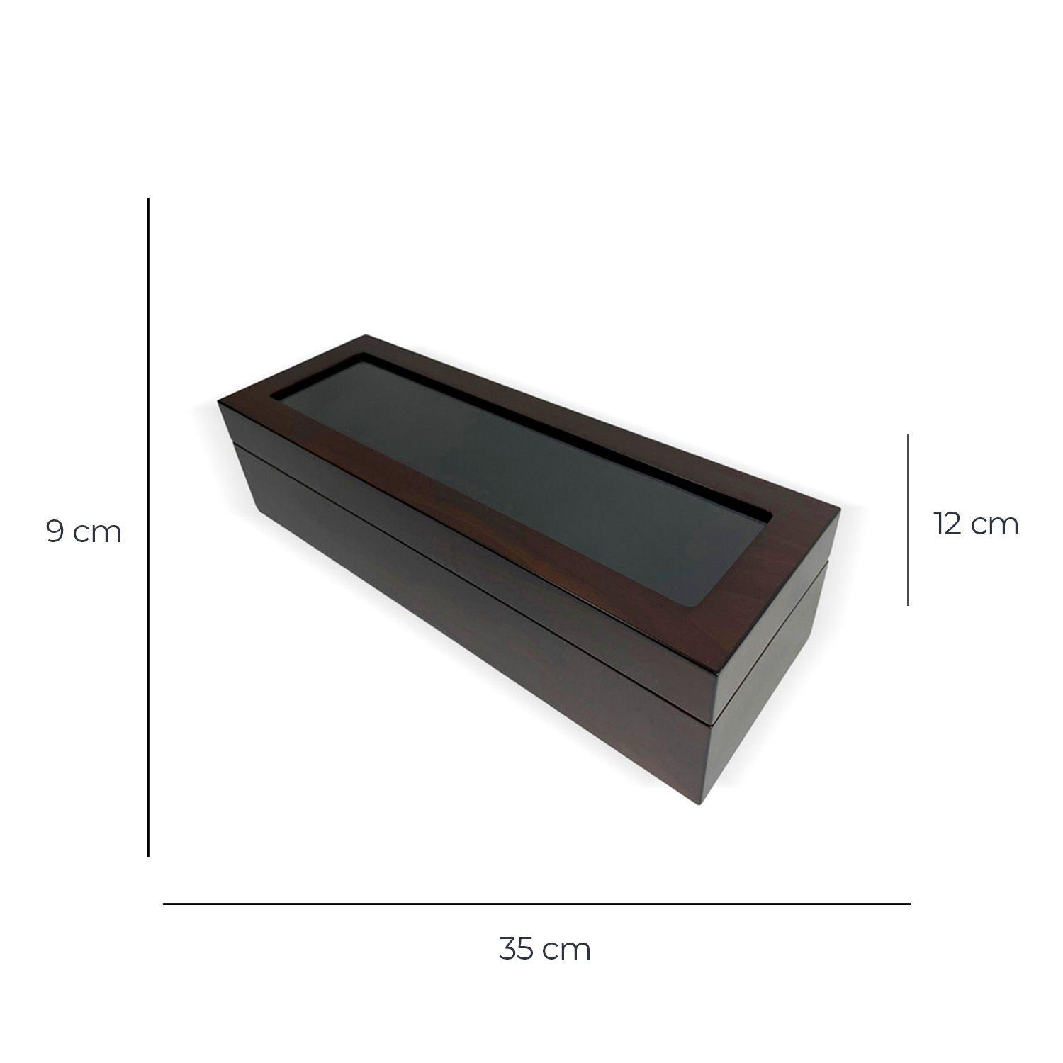 Caja Estuche Organizador 5 Relojes Madera de Lujo-4