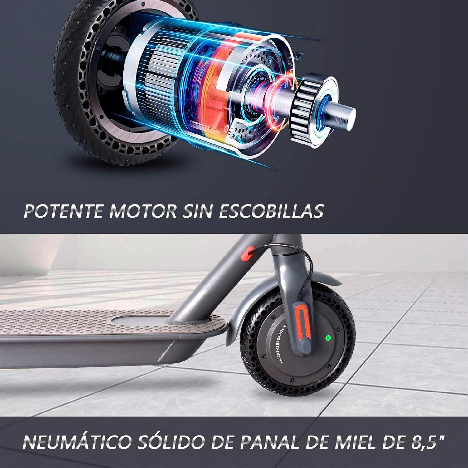  Scooter Eléctrico 500W Urbano Adulto Plegable Negro -5