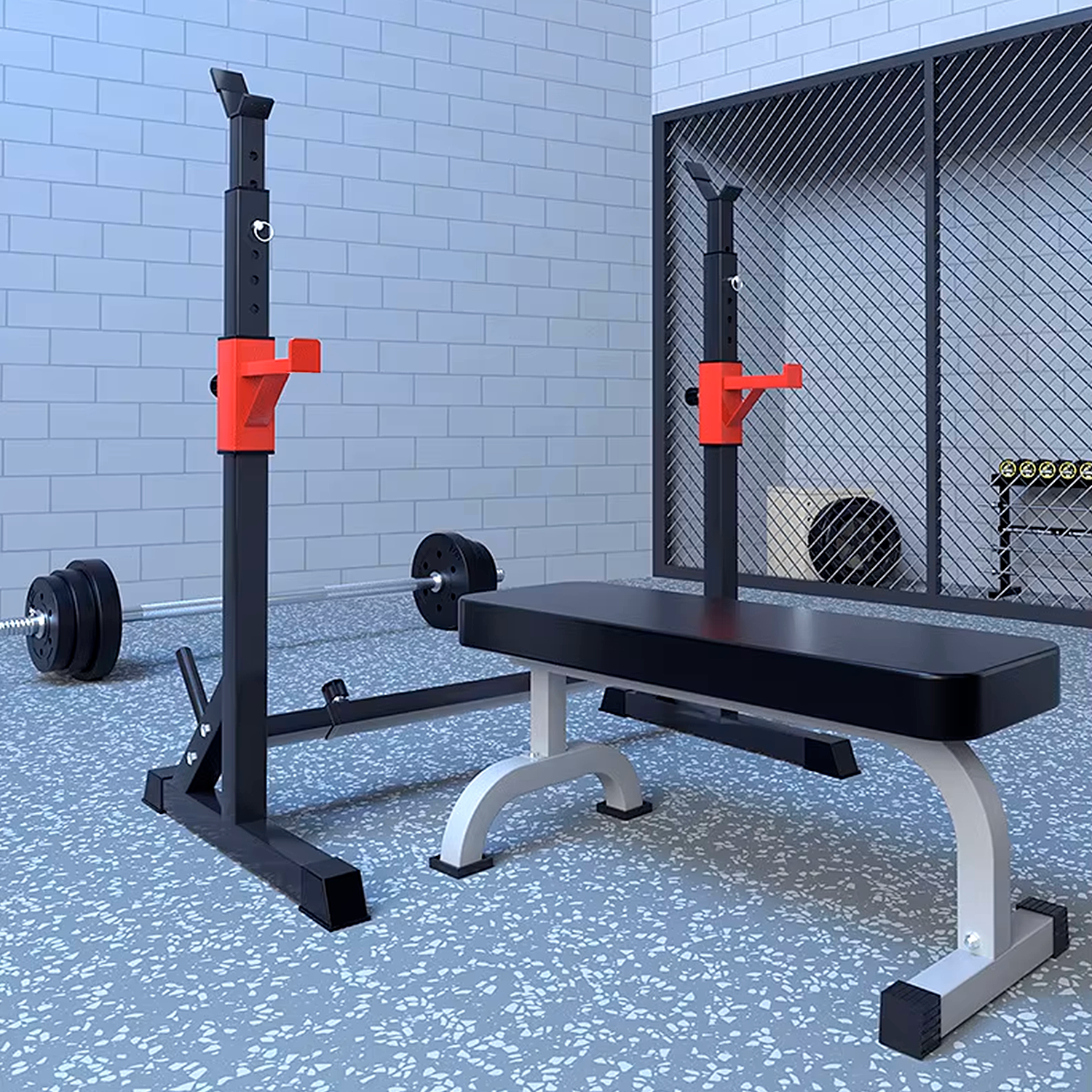 Atril Rack Squat Sentadillas Ajustable Para Barra-6