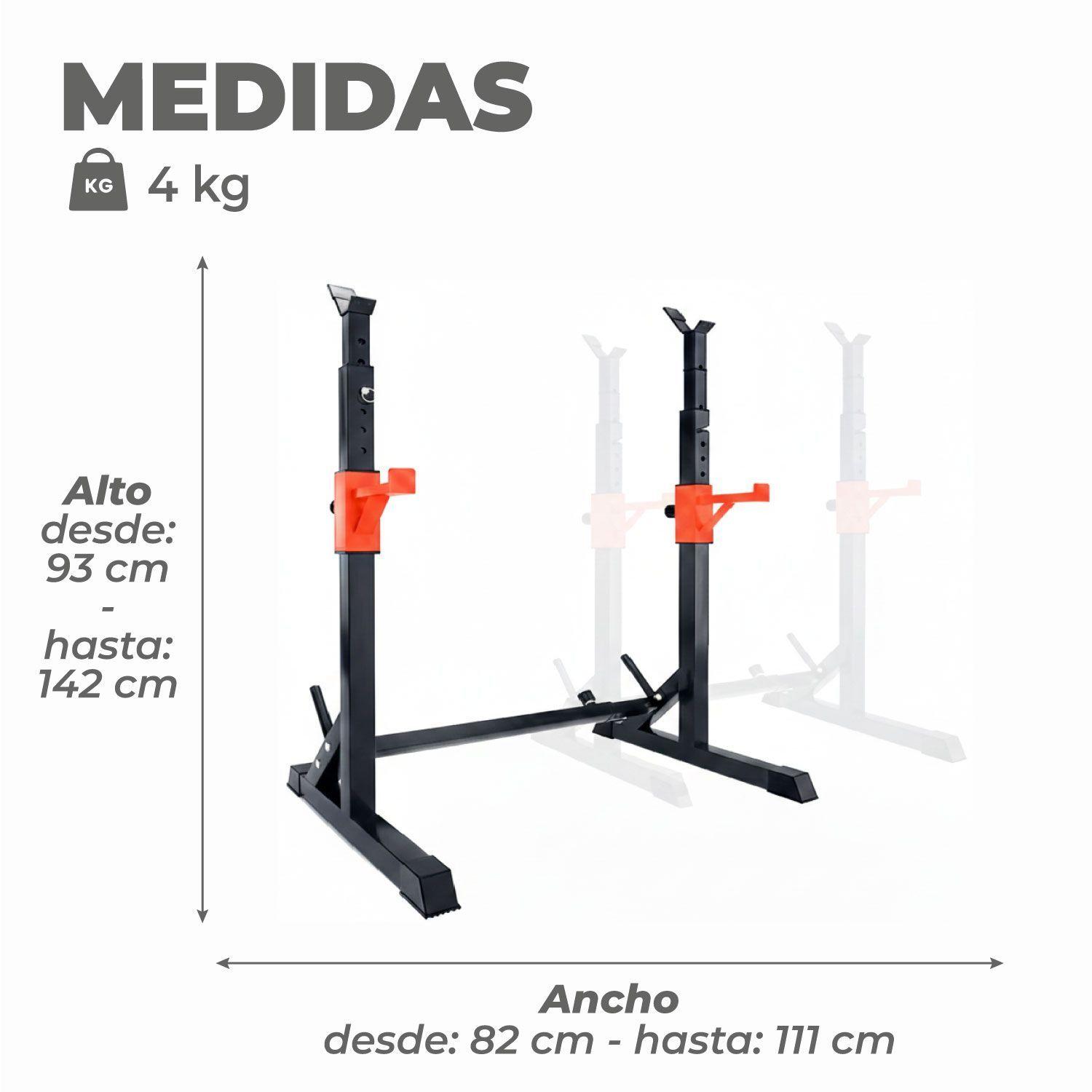 Atril Rack Squat Sentadillas Ajustable Para Barra-2