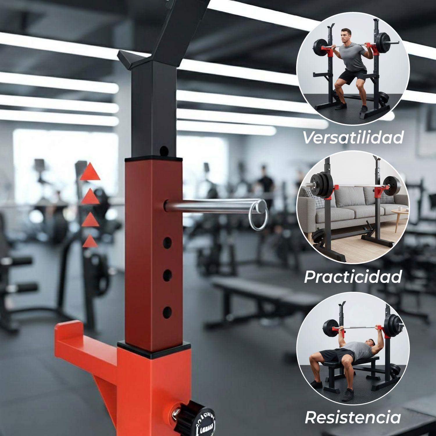 Atril Rack Squat Sentadillas Ajustable Para Barra-3