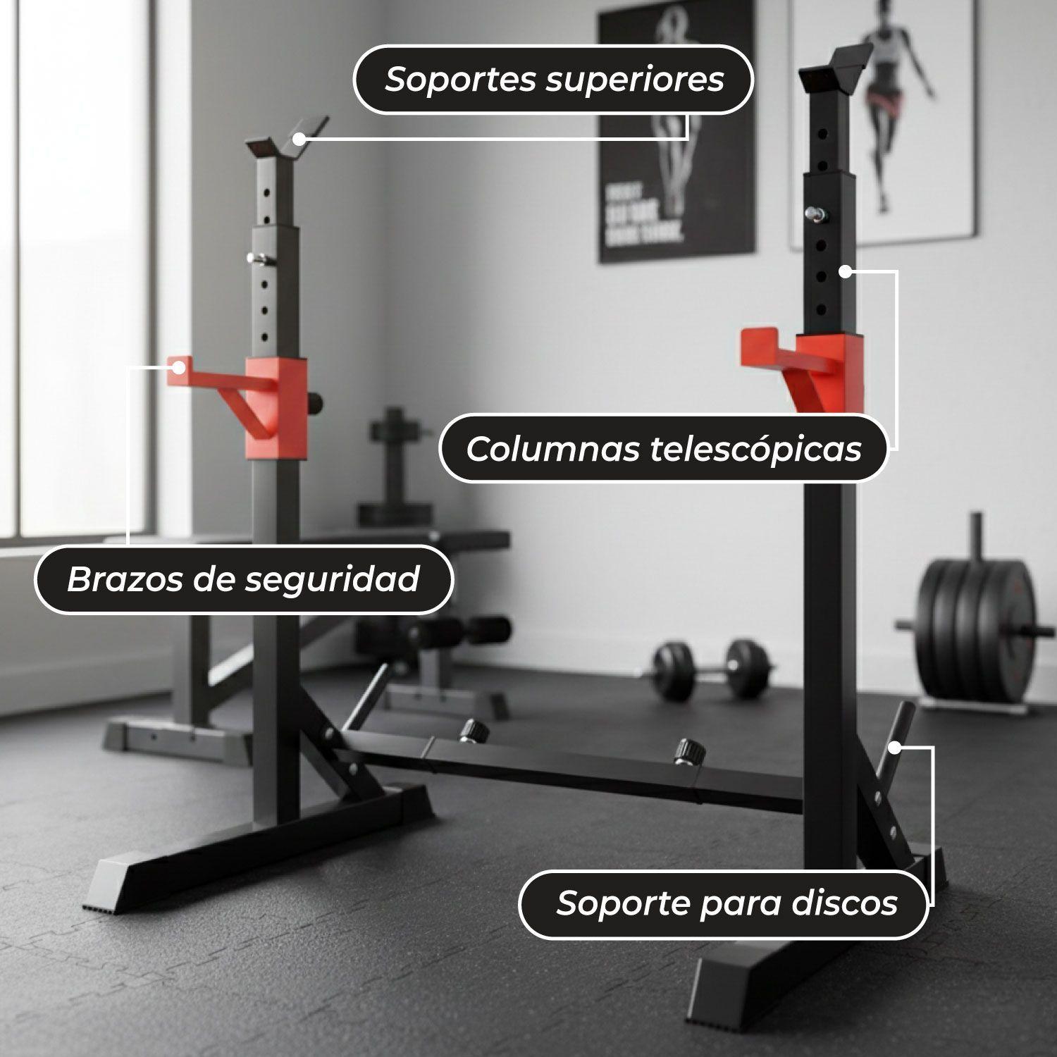 Atril Rack Squat Sentadillas Ajustable Para Barra-5
