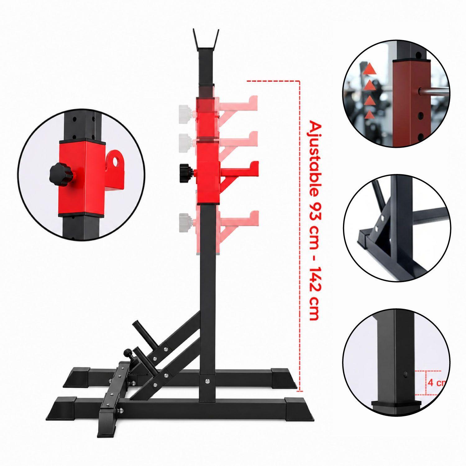 Atril Rack Squat Sentadillas Ajustable Para Barra-7