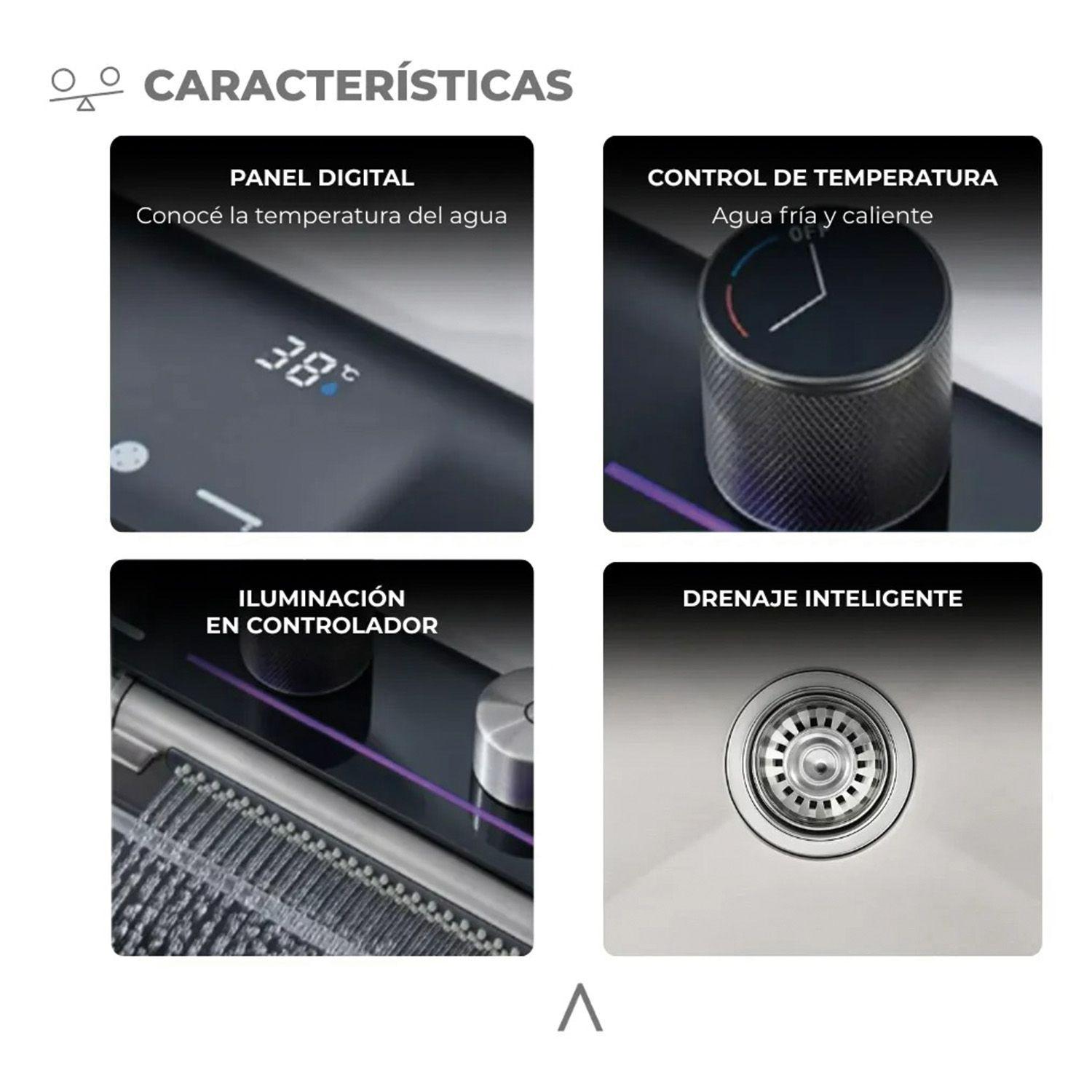 Lavaplatos Cascada Empotrado 76x47x21 Acero Inoxidable-3