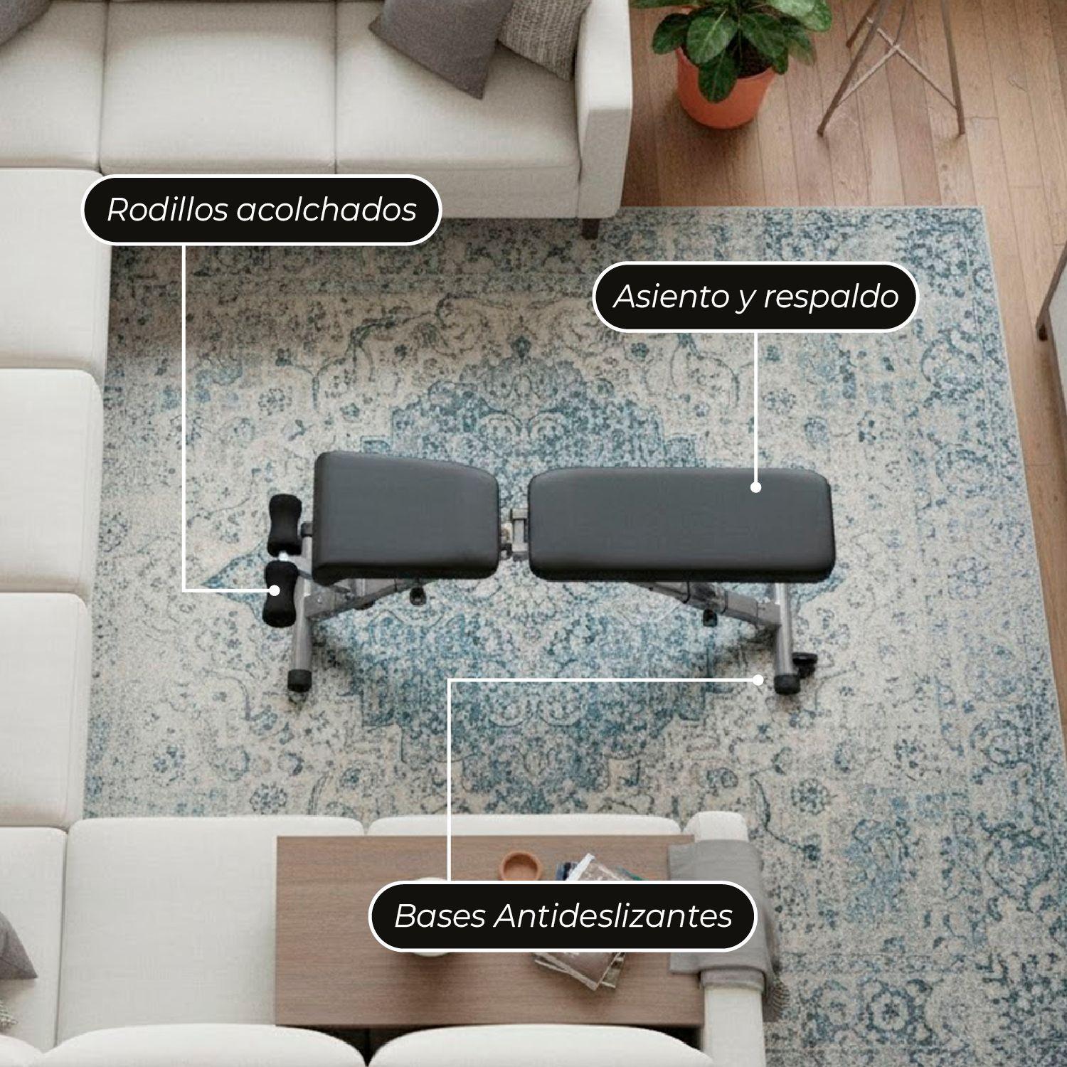 BANCA ABDOMINAL PROFESIONAL MULTIPOSICION, RECLINABLE E INCLINABLE SPORTIME-4