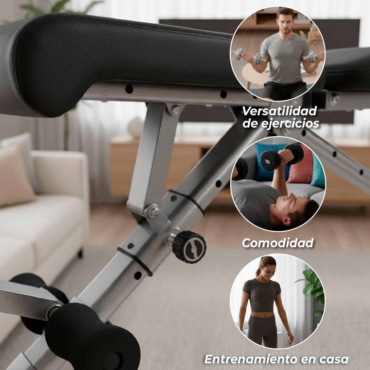 BANCA ABDOMINAL PROFESIONAL MULTIPOSICION, RECLINABLE E INCLINABLE SPORTIME-3