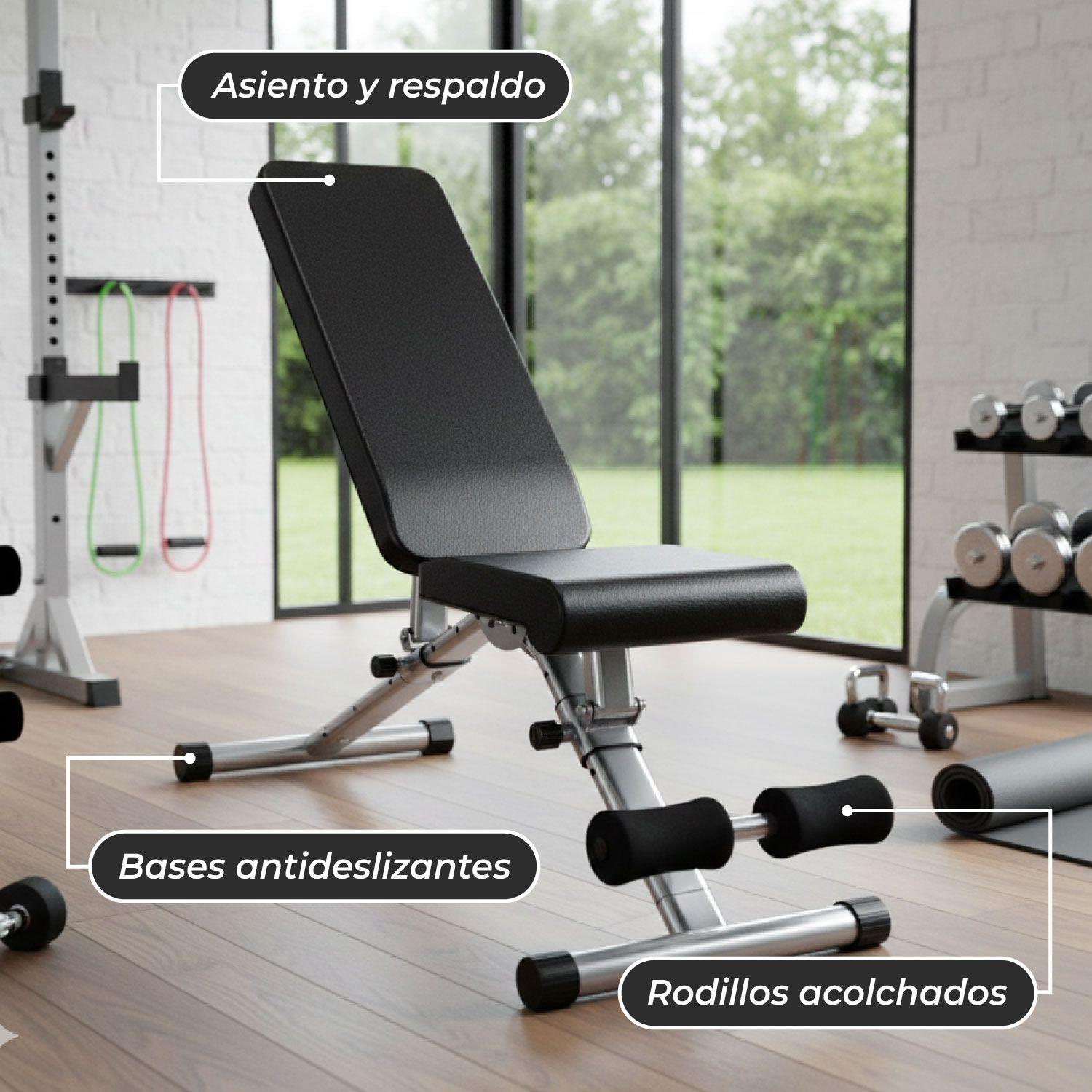 BANCA ABDOMINAL PROFESIONAL MULTIPOSICION, RECLINABLE E INCLINABLE SPORTIME-5