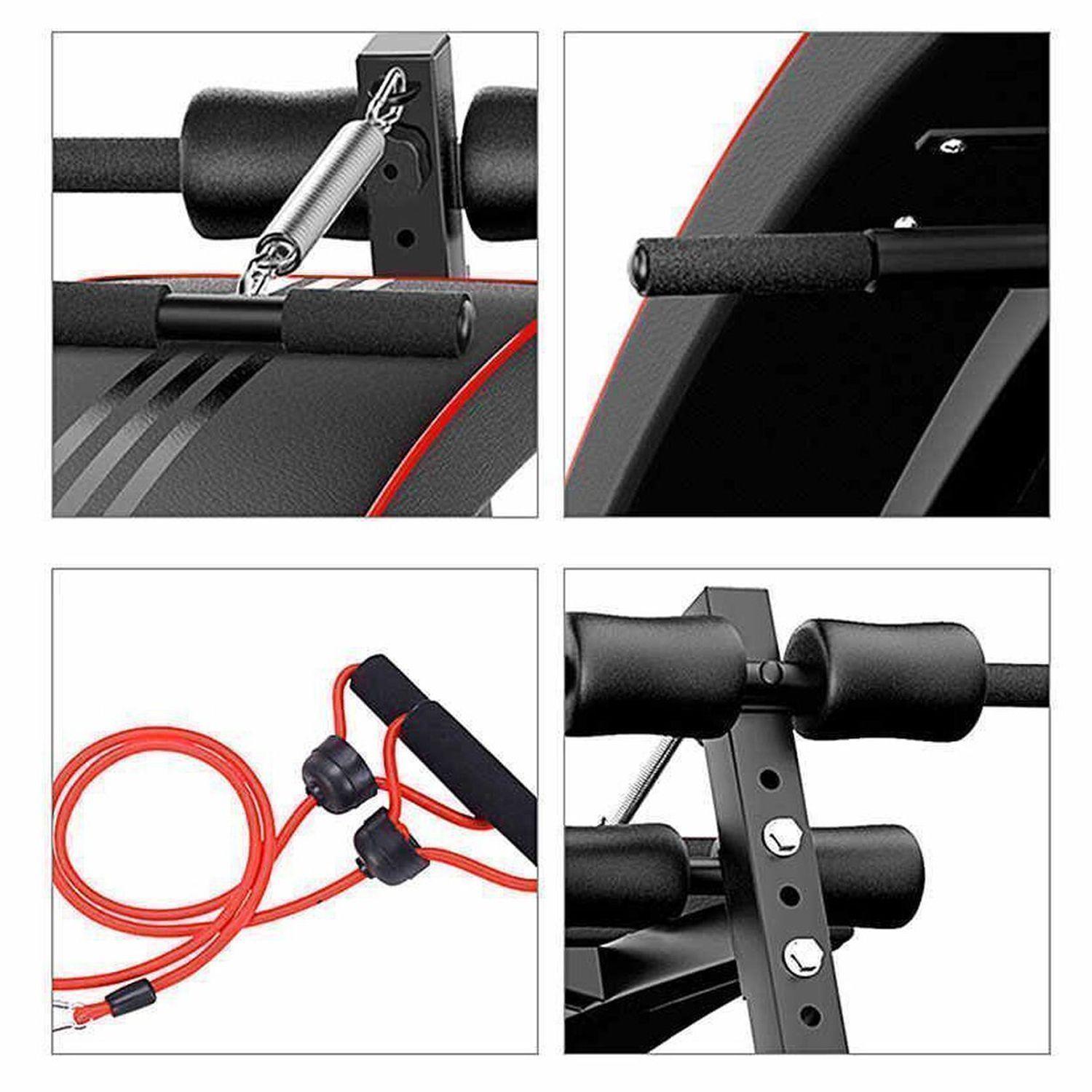 Banca Abdominales Full Pro Biceps Triceps Con Bandas Sportime-3