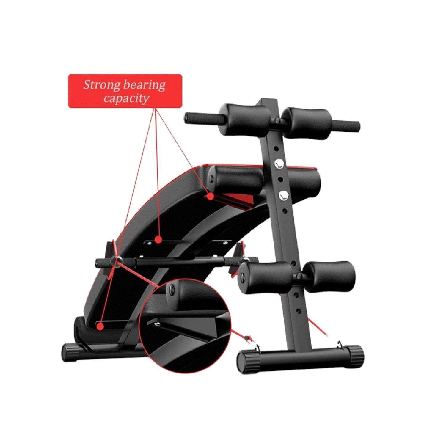 Banca Abdominales Full Pro Biceps Triceps Con Bandas Sportime-4