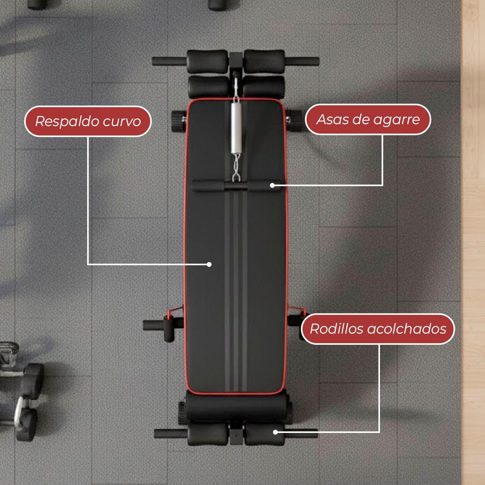 Banca Abdominales Full Pro Biceps Triceps Con Bandas Sportime-4