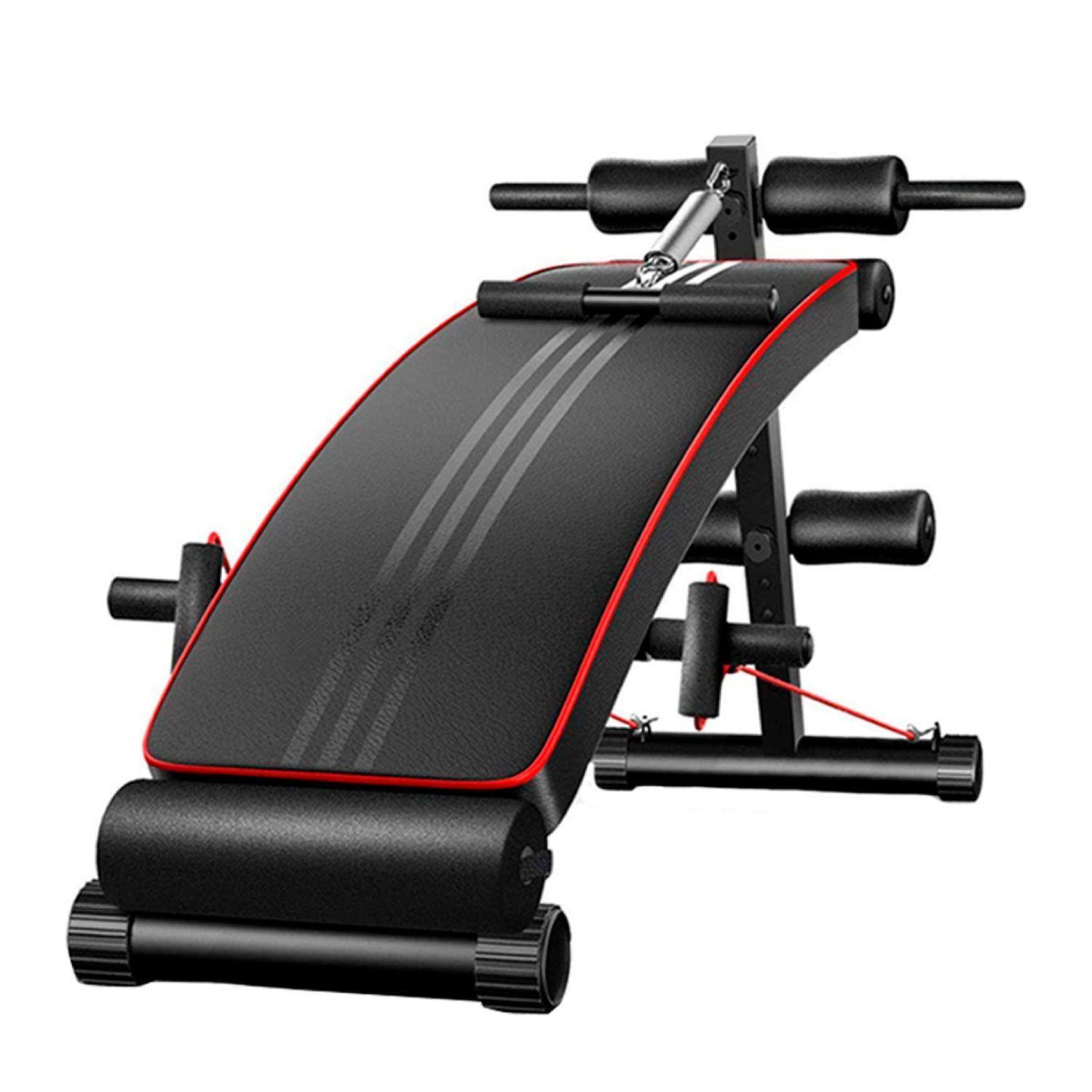 Banca Abdominales Full Pro Biceps Triceps Con Bandas Sportime-0