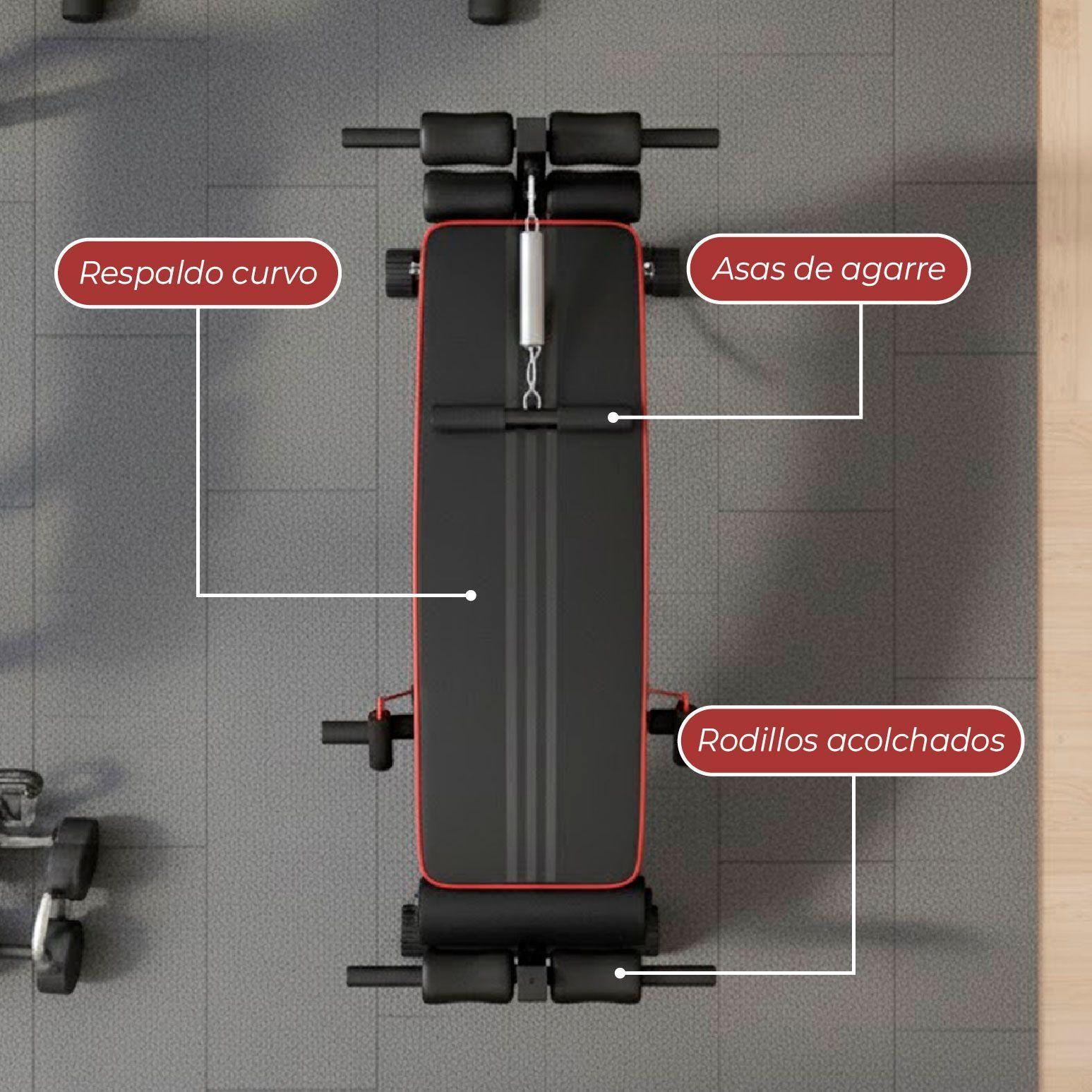 Banca Abdominales Full Pro Biceps Triceps Con Bandas Sportime-4