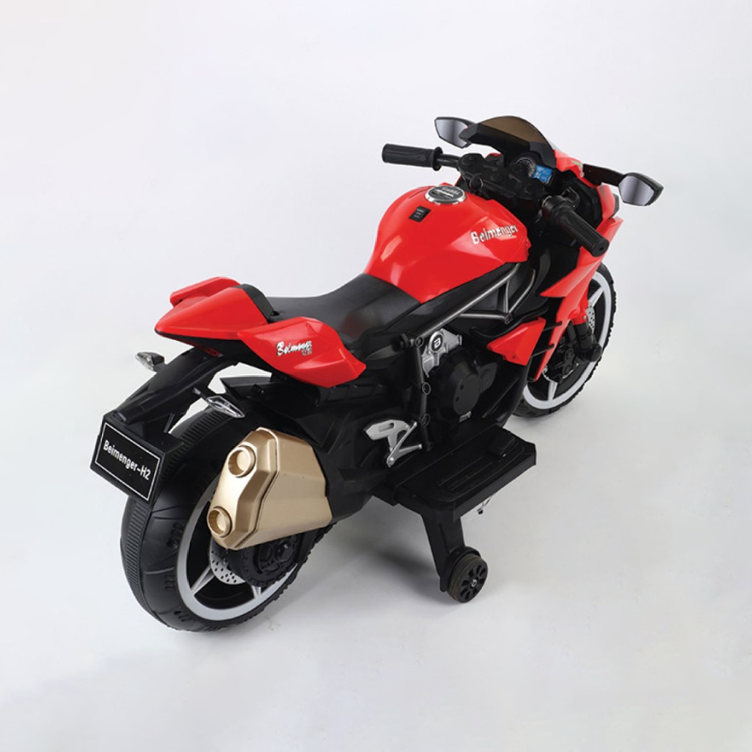 Moto Electrica Niños Alta Gama Luces Led Y Sonido Roja-3