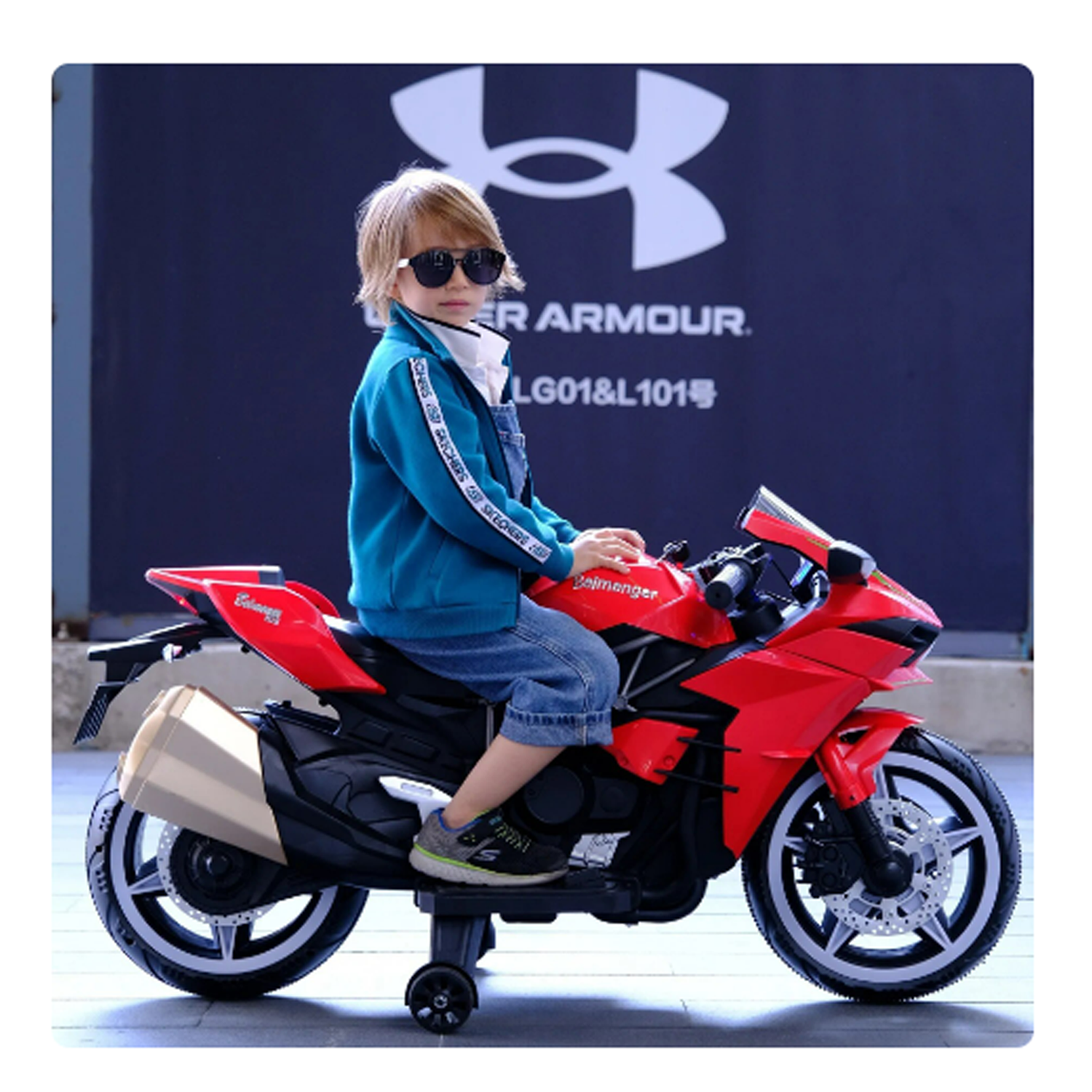 Moto Electrica Niños Alta Gama Luces Led Y Sonido Roja-4