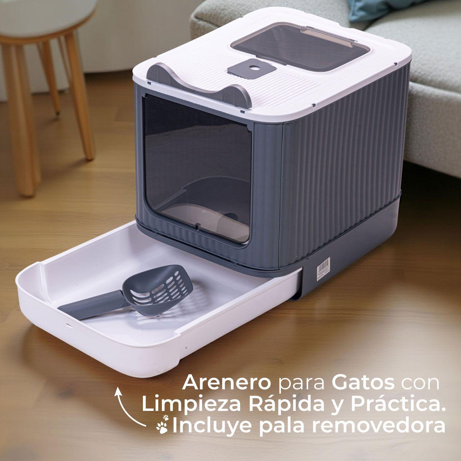 Arenero Cerrado con Bandeja 2 puertas, Baño Gatos y Pala-4