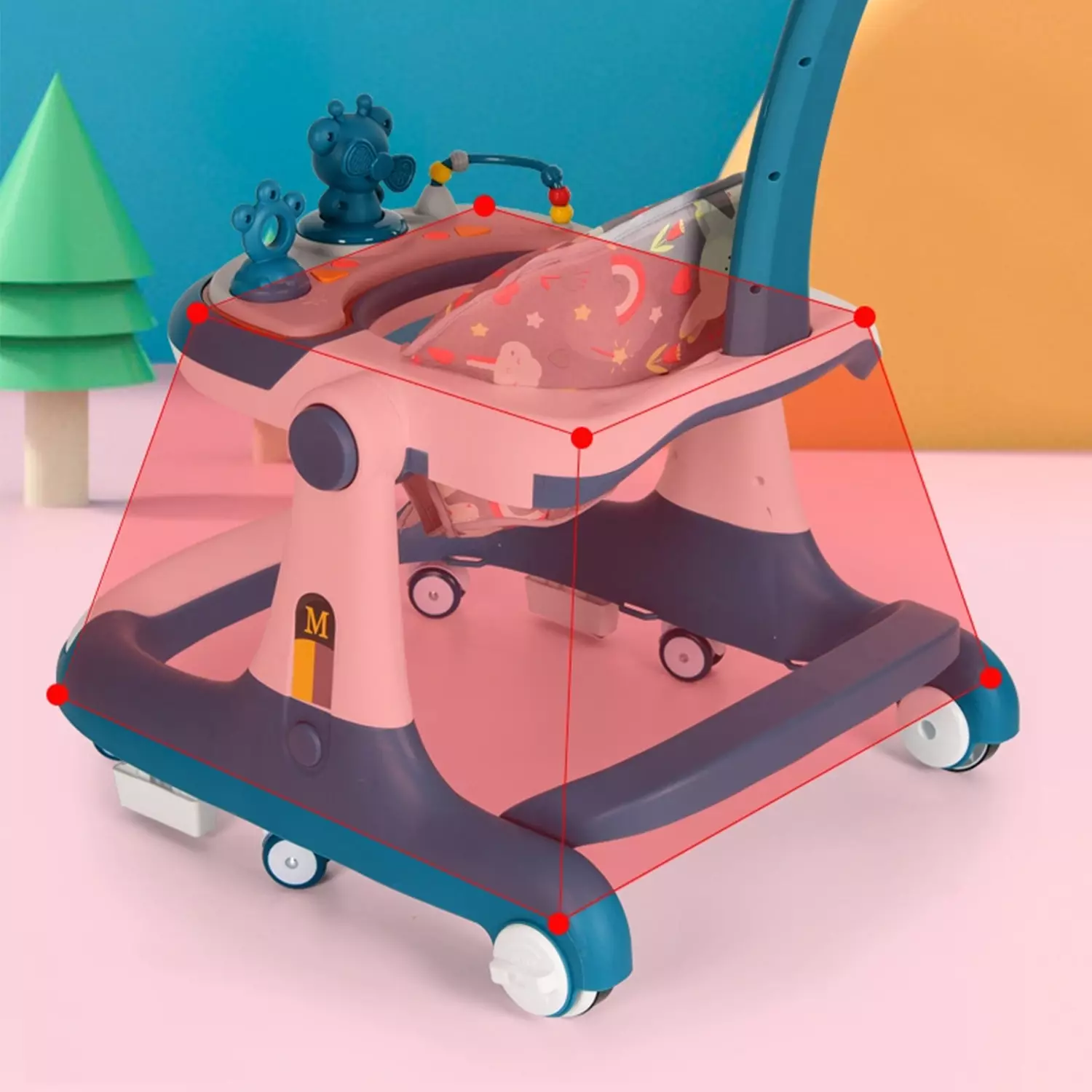 Andador 2 en 1 Caminador 360°-4