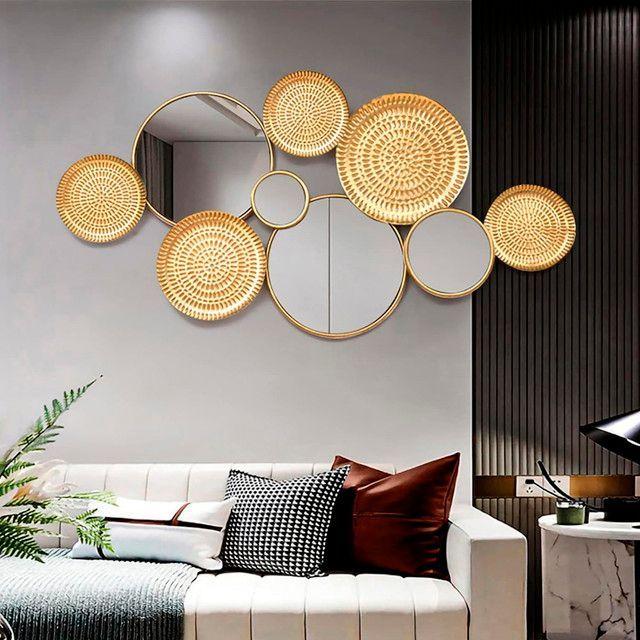 Adorno Espejo De Pared Decorativo Combinación de Discos-5