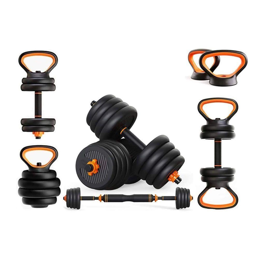 JUEGO DE MANCUERNAS BARRA RUSA 30 KG AJUSTABLES  6 EN 1-1